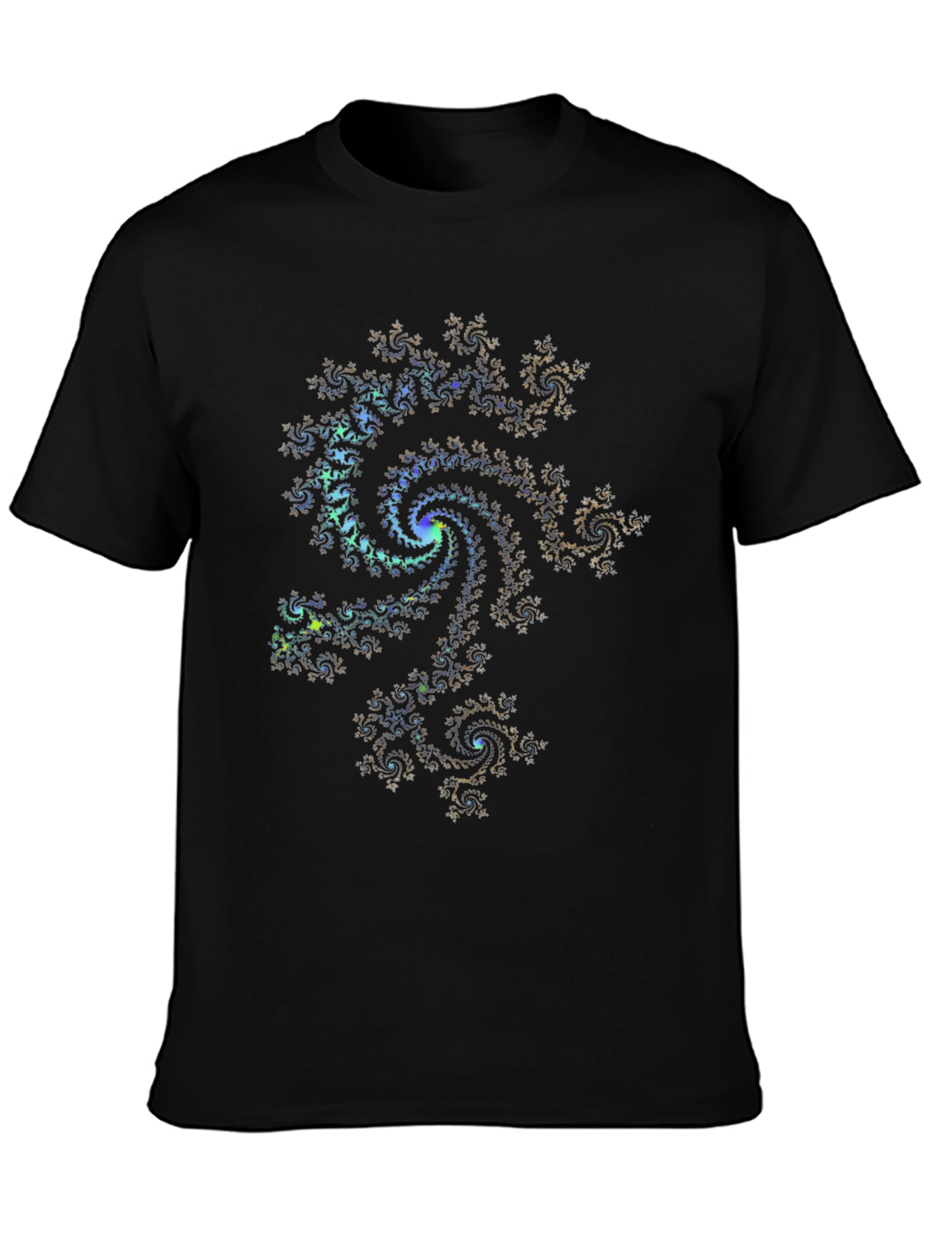 Fractal Spiral Graphic Tee - Abstract Design