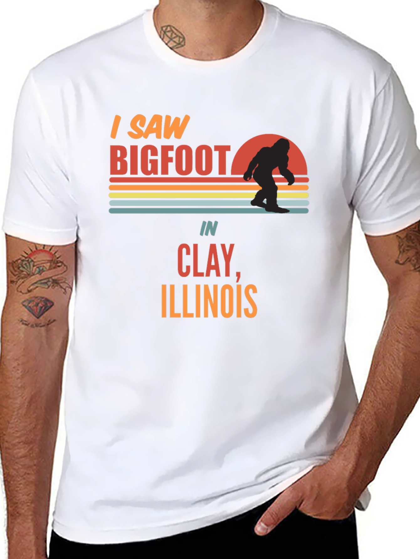 I Saw Bigfoot in Clay Illinois T-Shirt