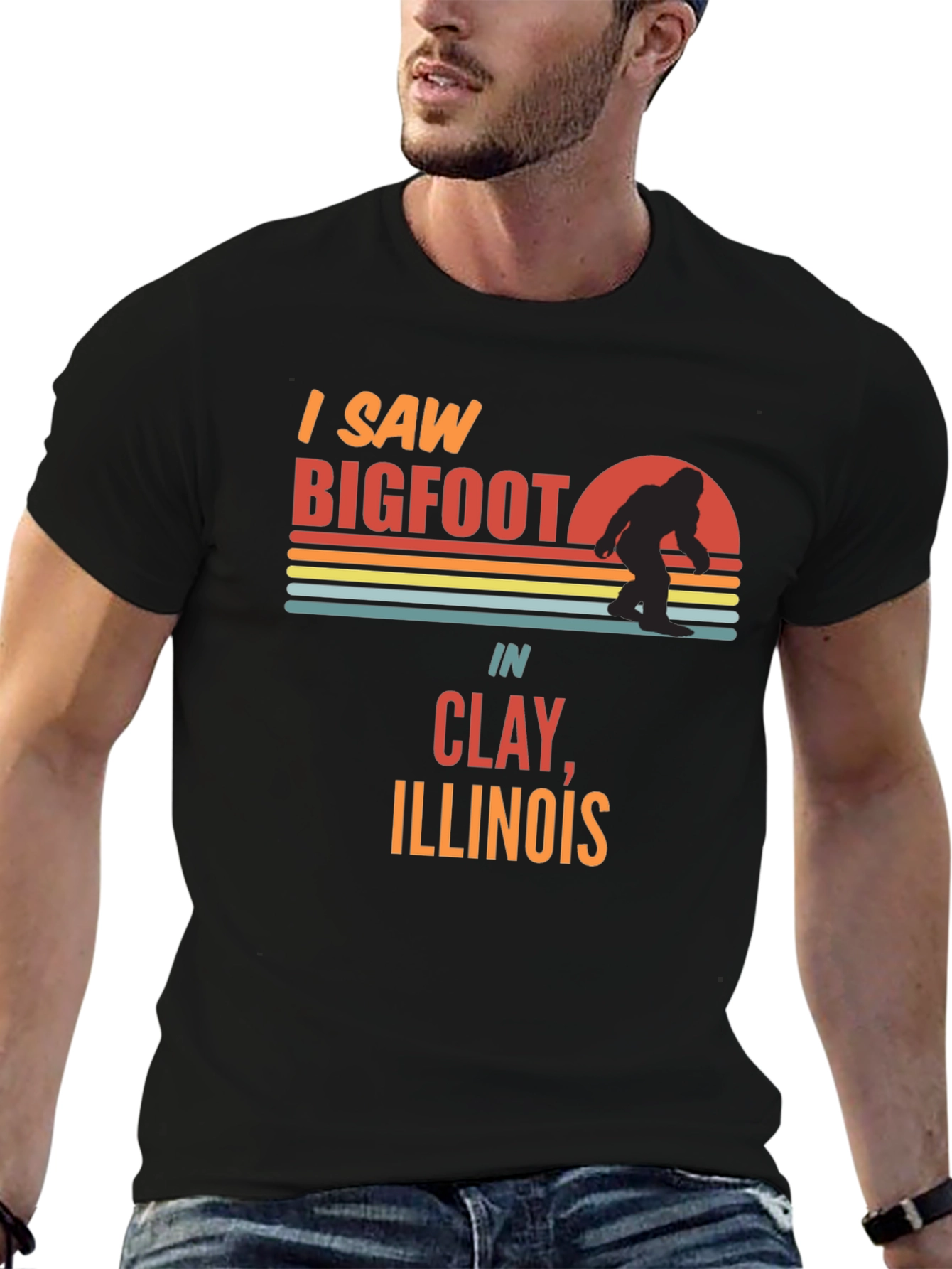 I Saw Bigfoot in Clay Illinois T-Shirt