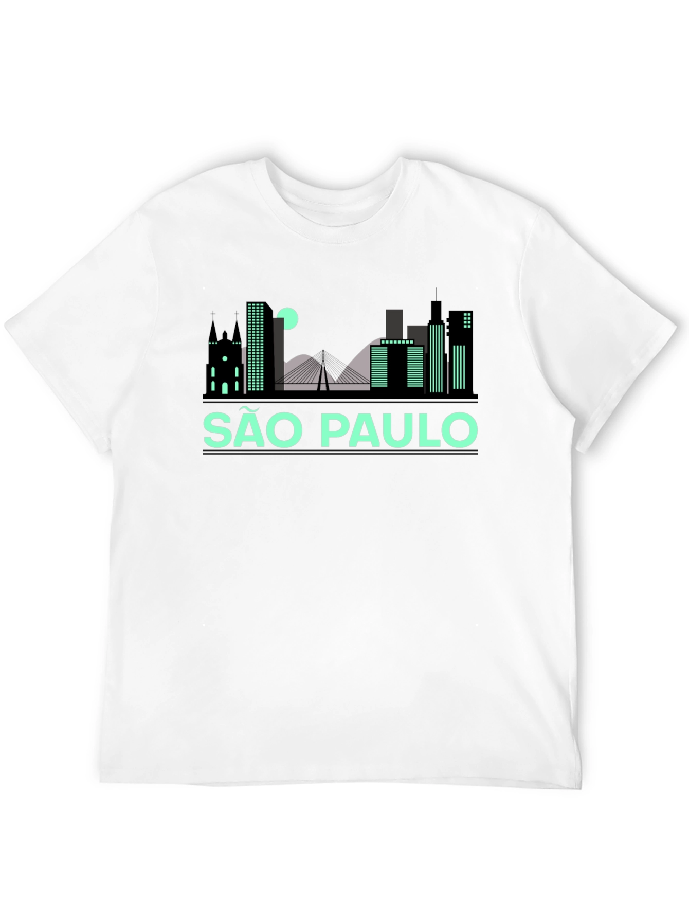 São Paulo Skyline Black T-Shirt
