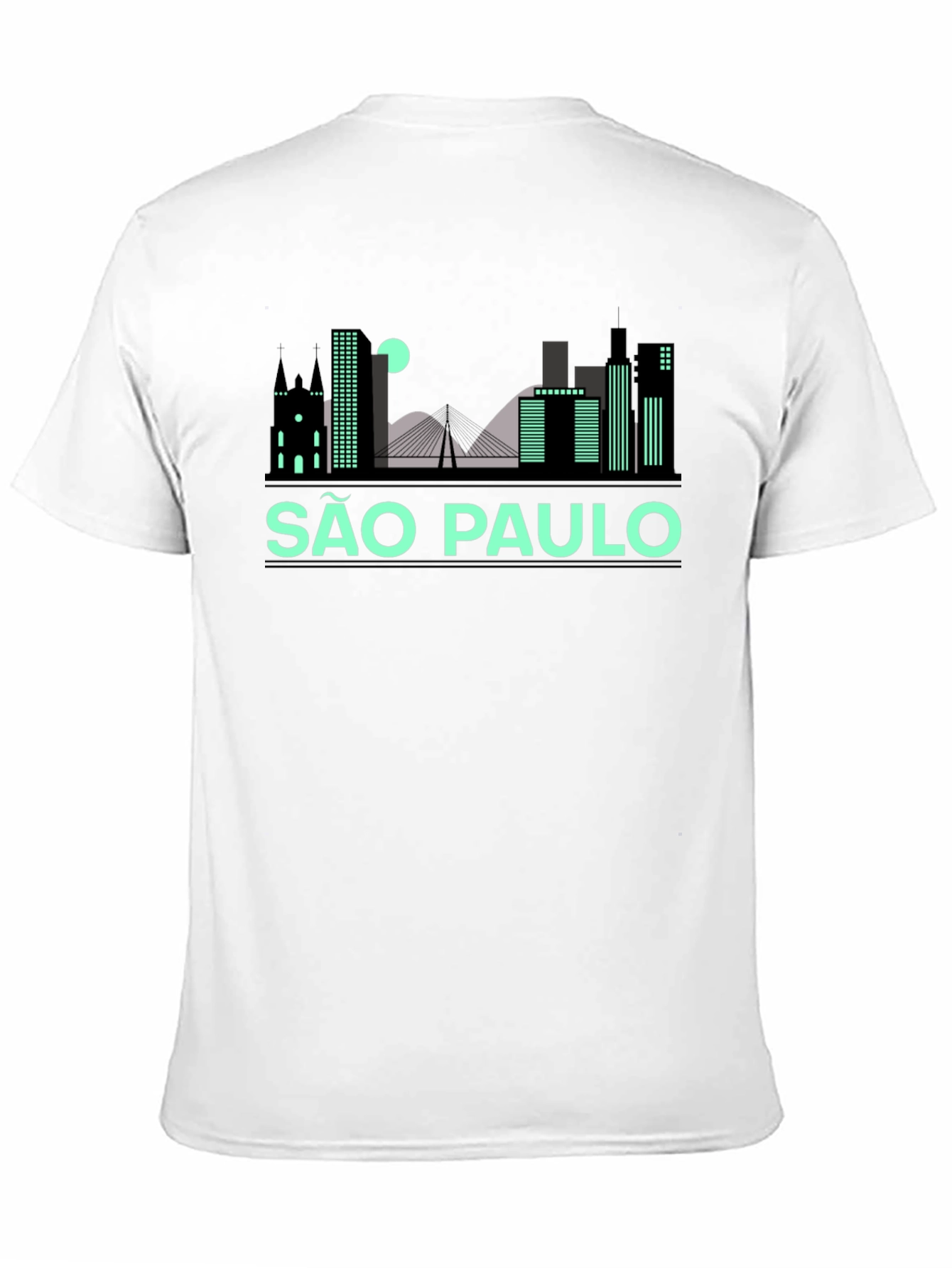 São Paulo Skyline Black T-Shirt