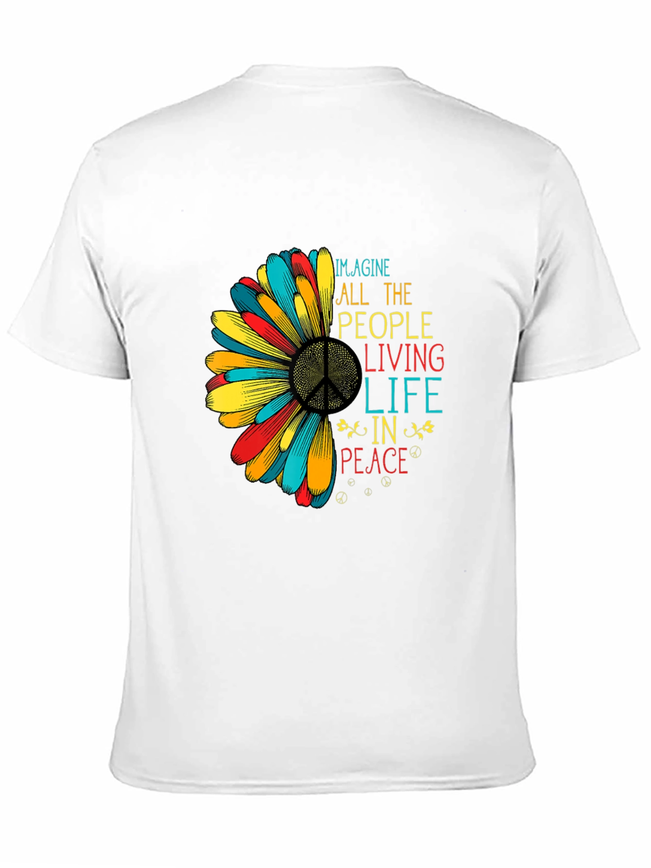 Imagine Peace Graphic T-Shirt - Black Cotton Tee