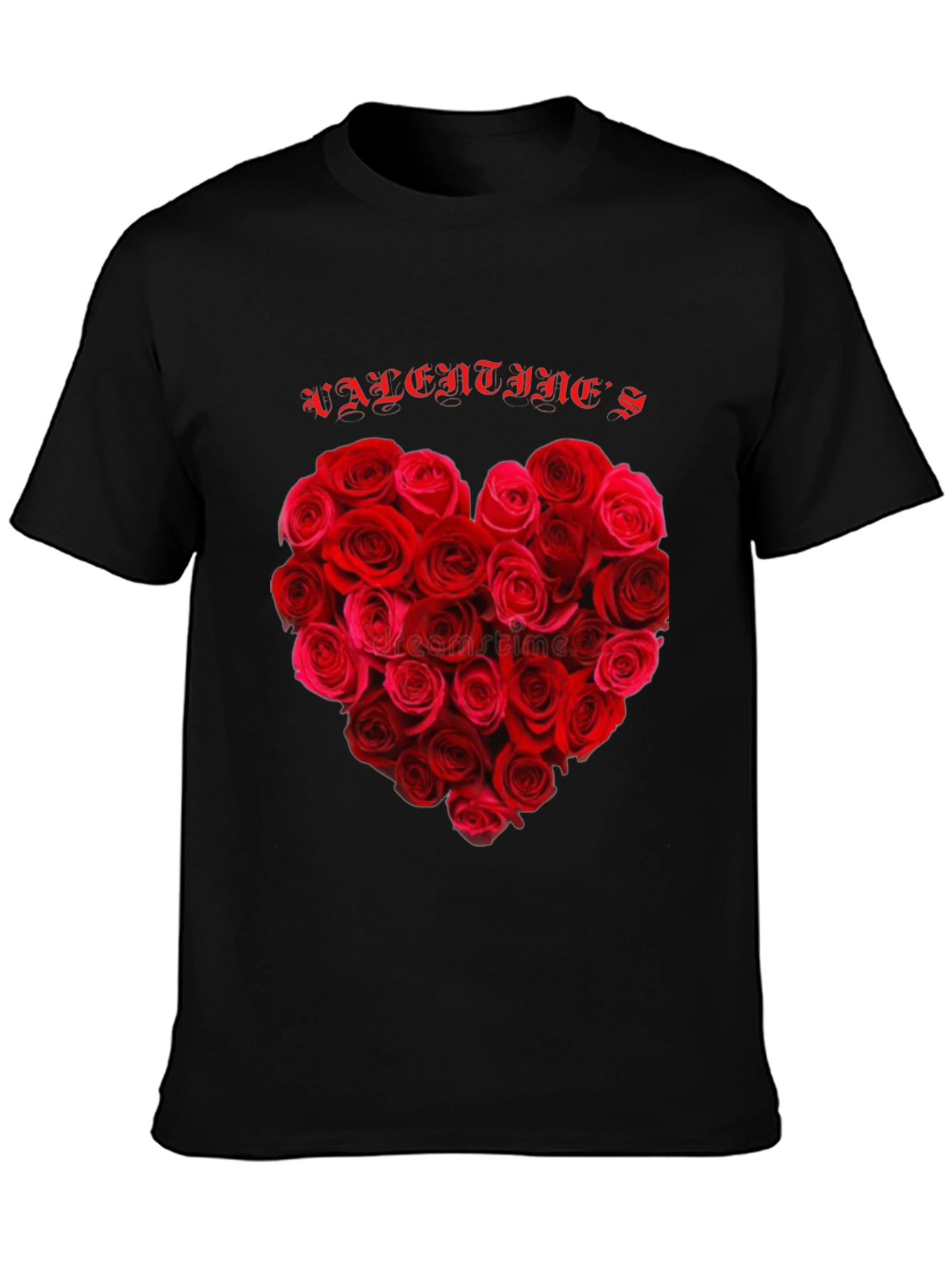 Valentines Rose Heart Graphic T-Shirt