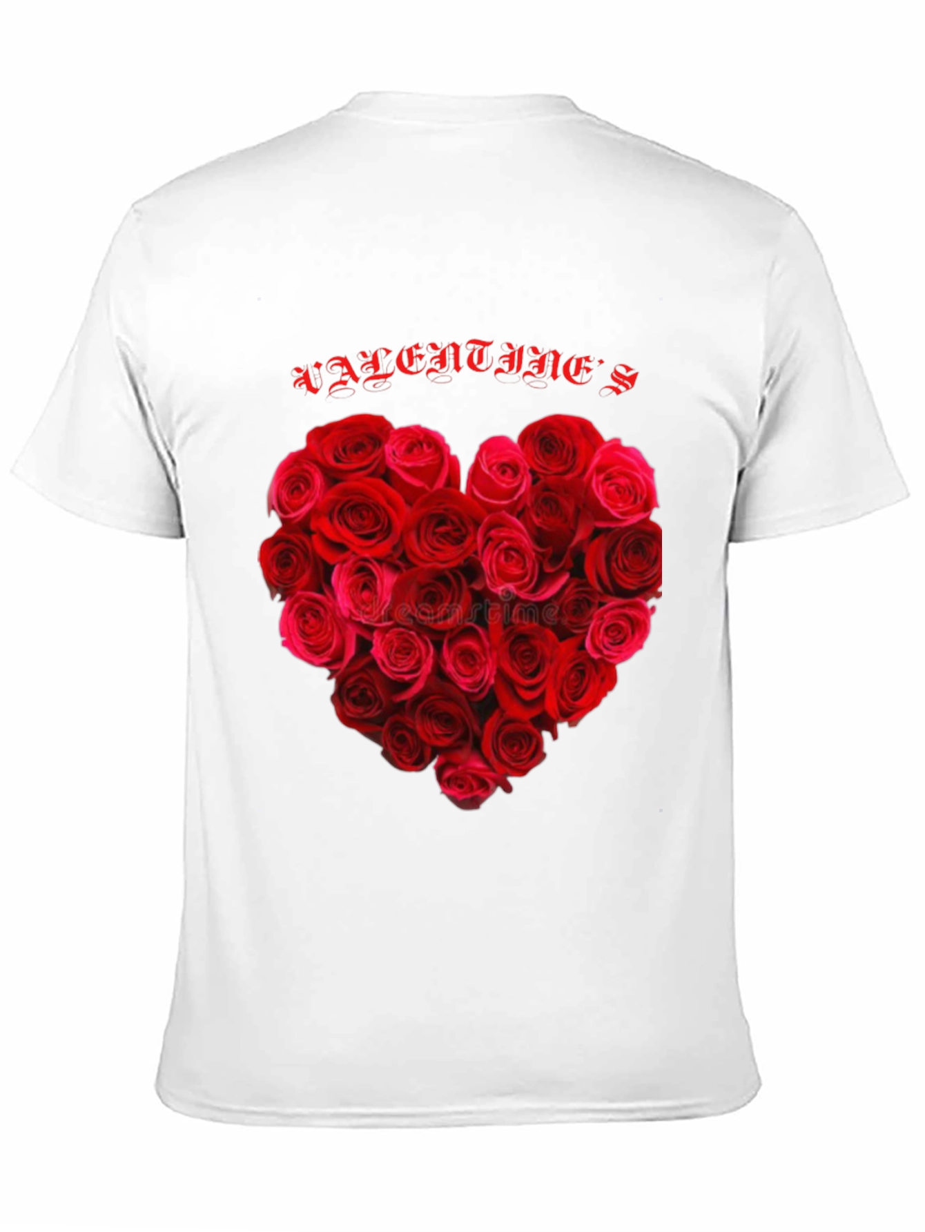 Valentines Rose Heart Graphic T-Shirt