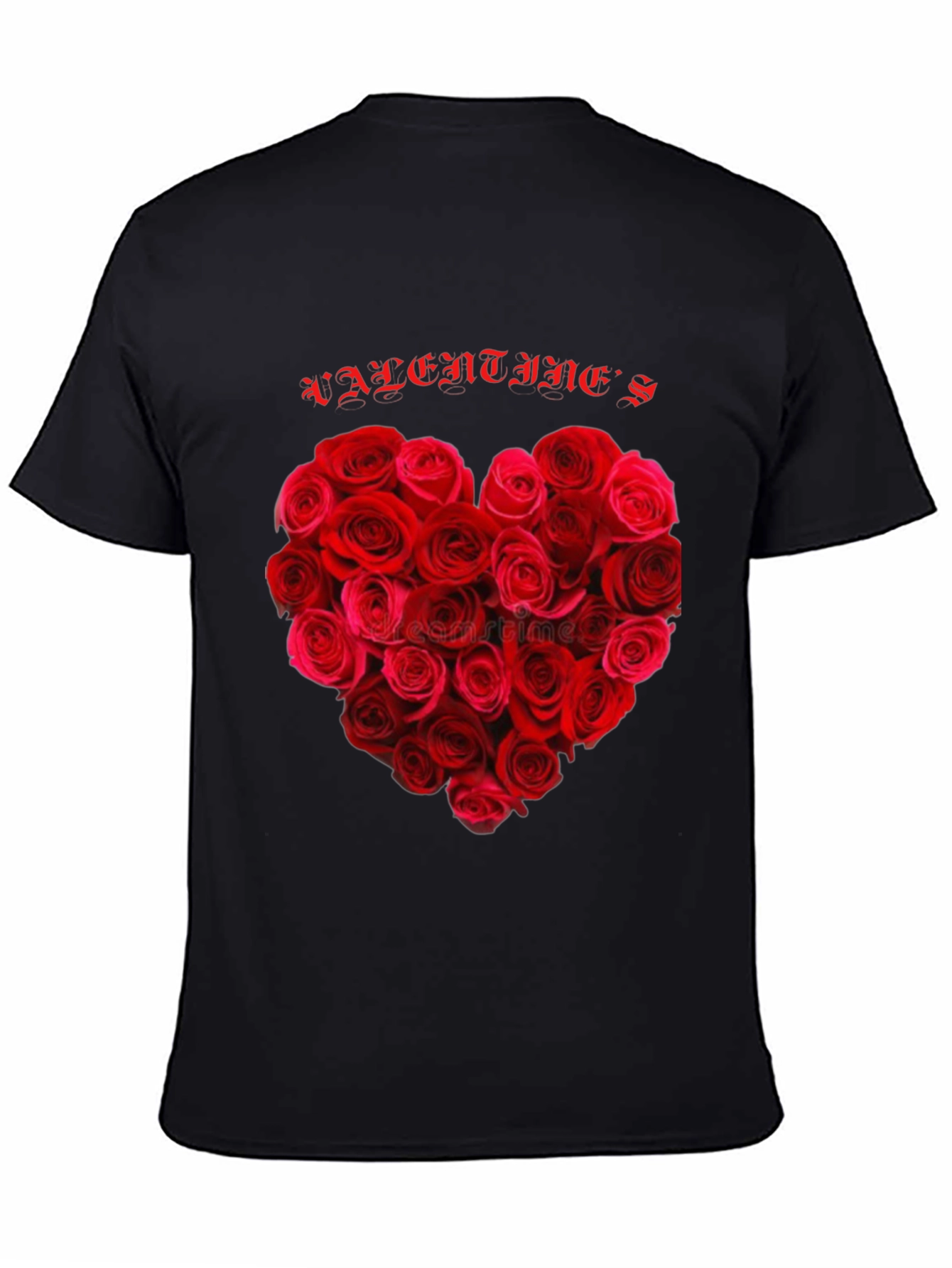 Valentines Rose Heart Graphic T-Shirt