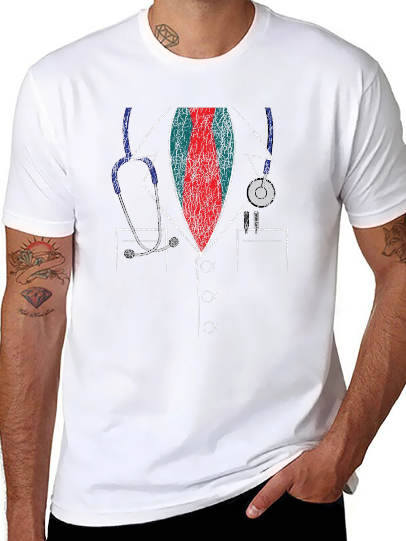 Doctor Lab Coat Stethoscope T-Shirt