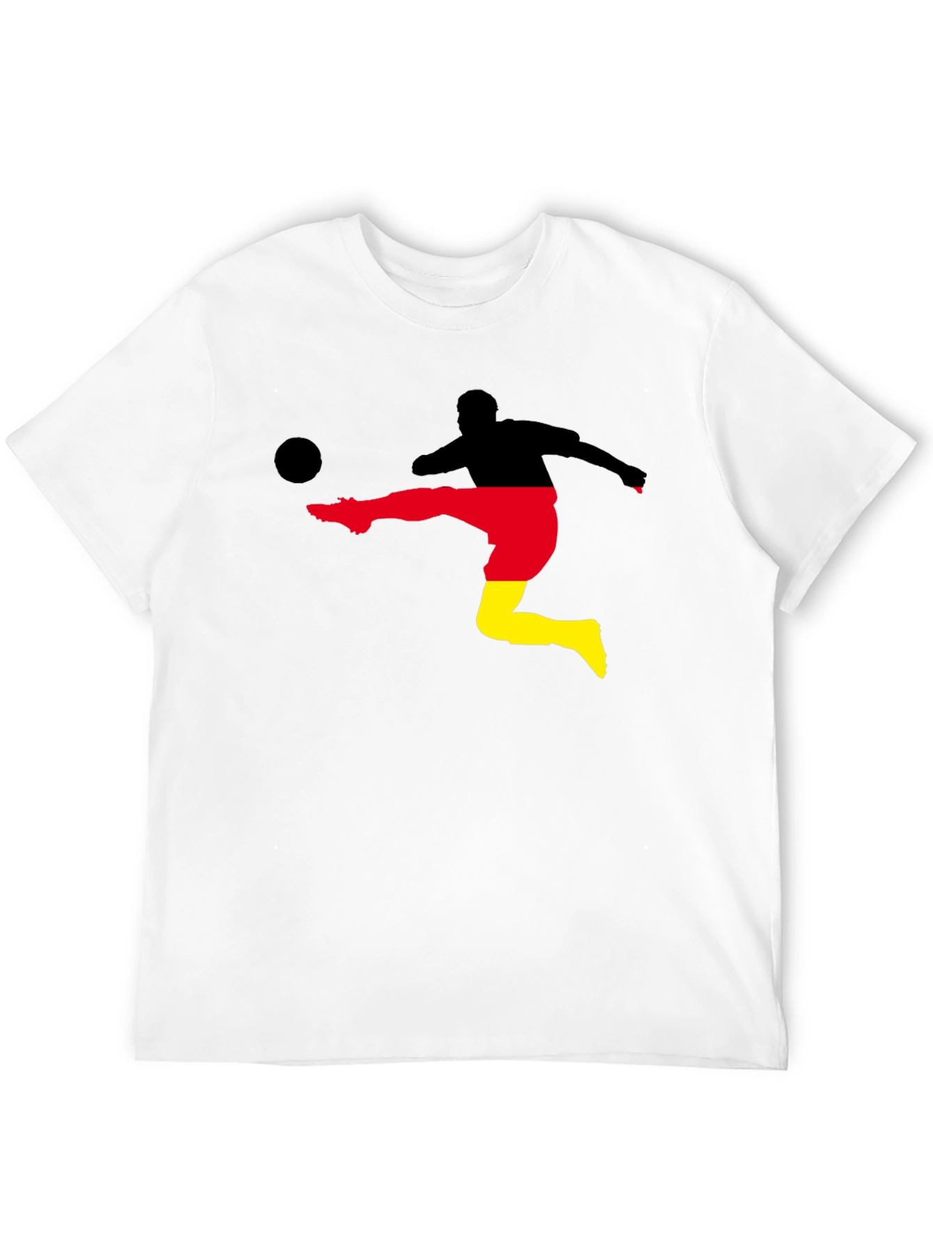 Germany Soccer Silhouette Black T-Shirt