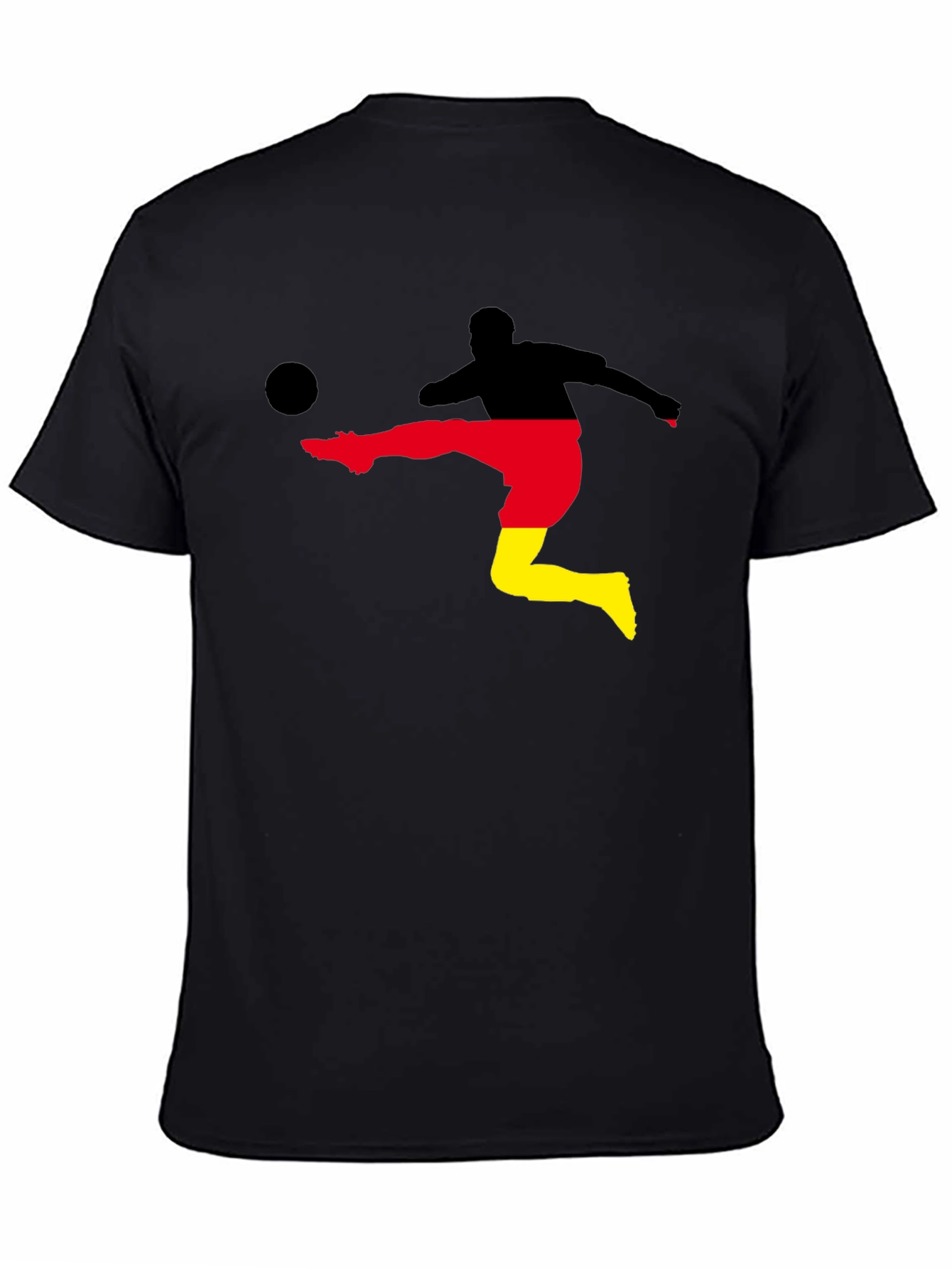 Germany Soccer Silhouette Black T-Shirt