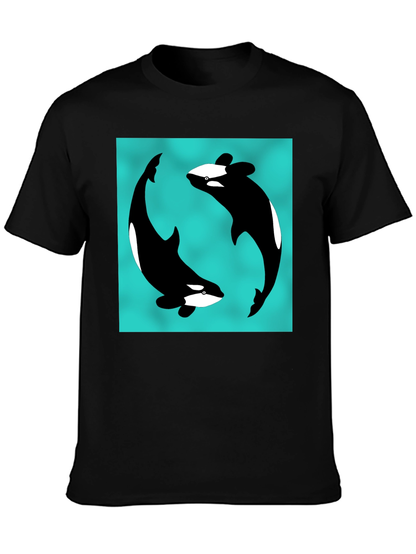 Orca Yin Yang Black T-Shirt