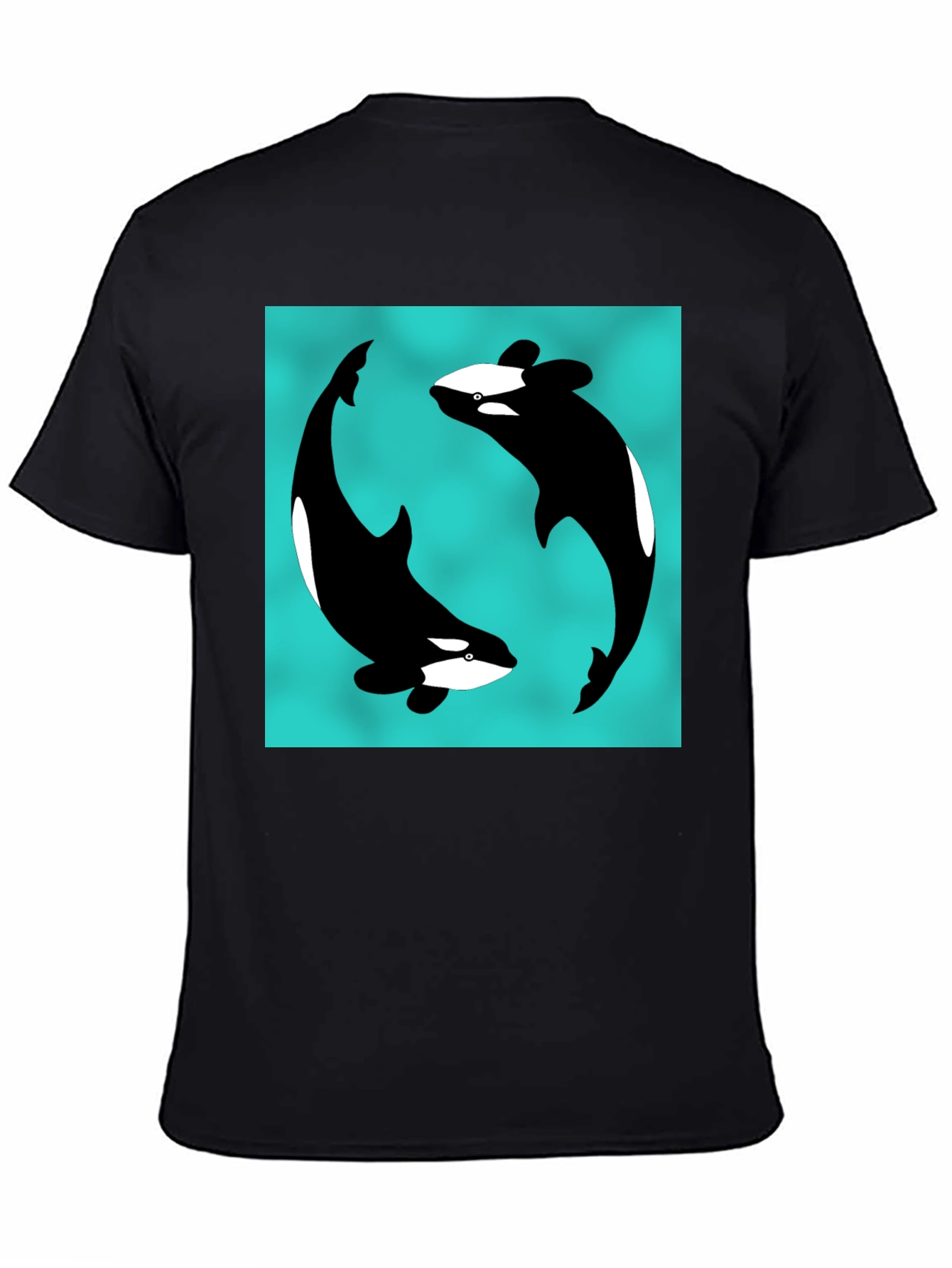 Orca Yin Yang Black T-Shirt