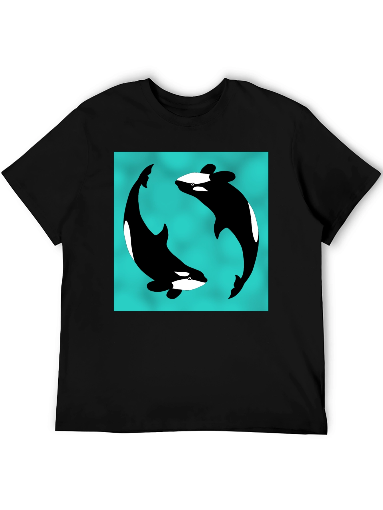 Orca Yin Yang Black T-Shirt