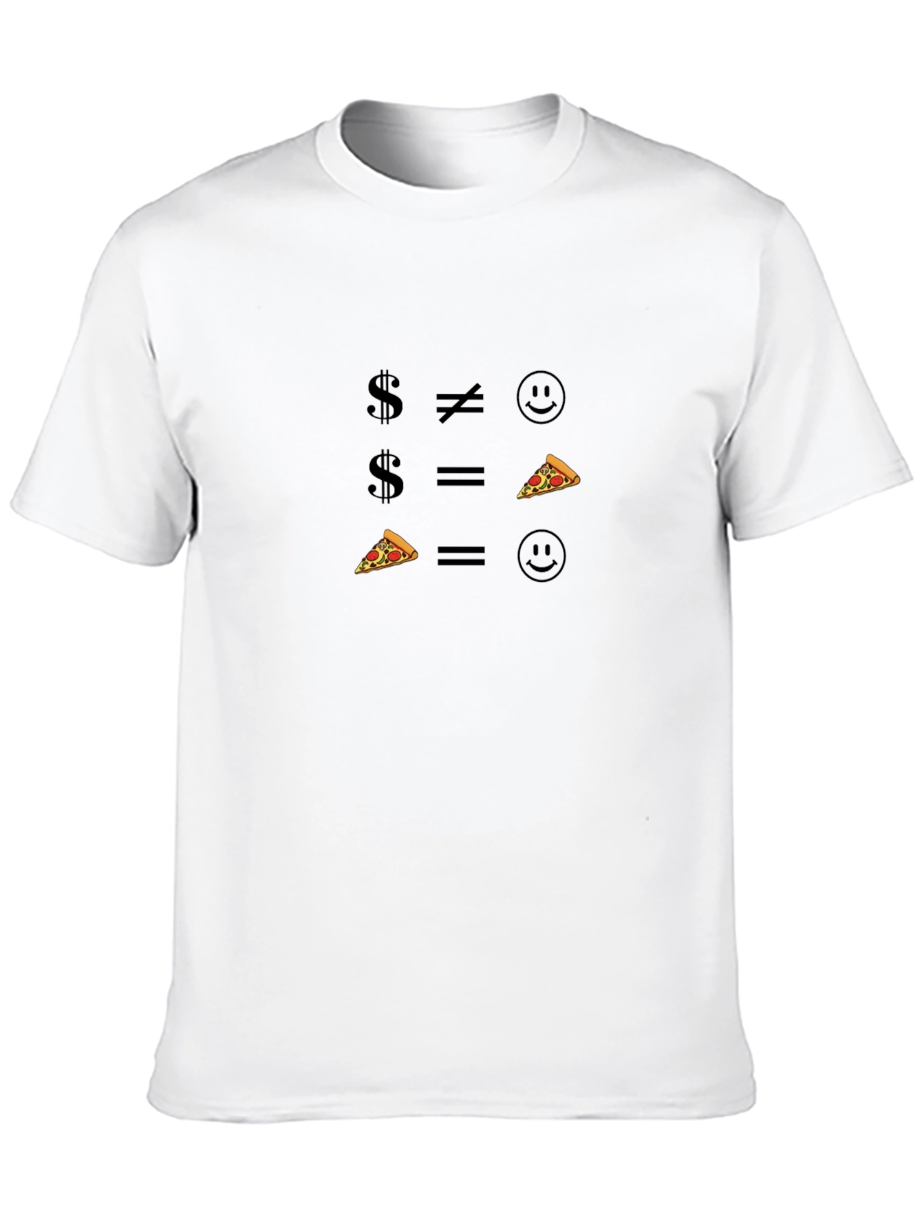 Money vs Pizza: Funny Graphic Tee
