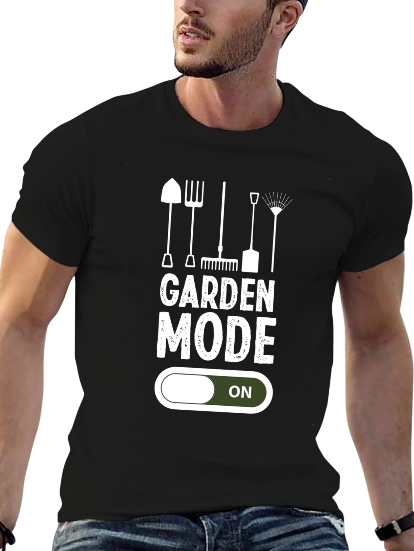 Garden Mode ON T-Shirt - Gardening Tools Graphic Tee
