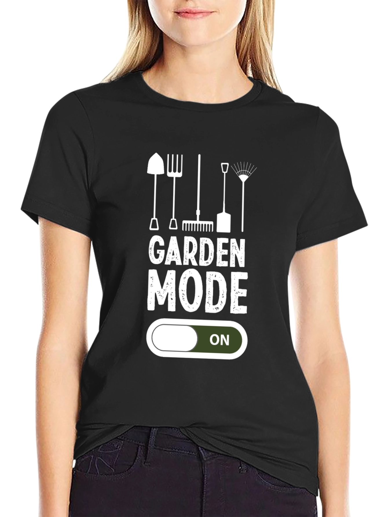 Garden Mode ON T-Shirt - Gardening Tools Graphic Tee
