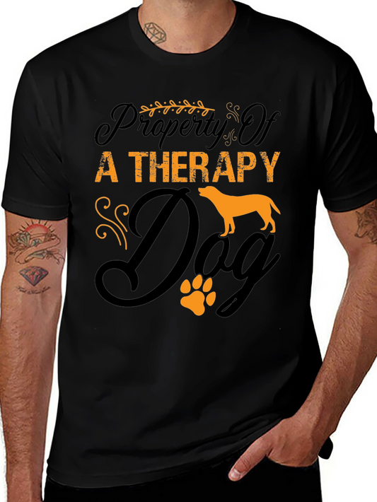 Therapy Dog T-Shirt - Unisex Black Cotton Tee