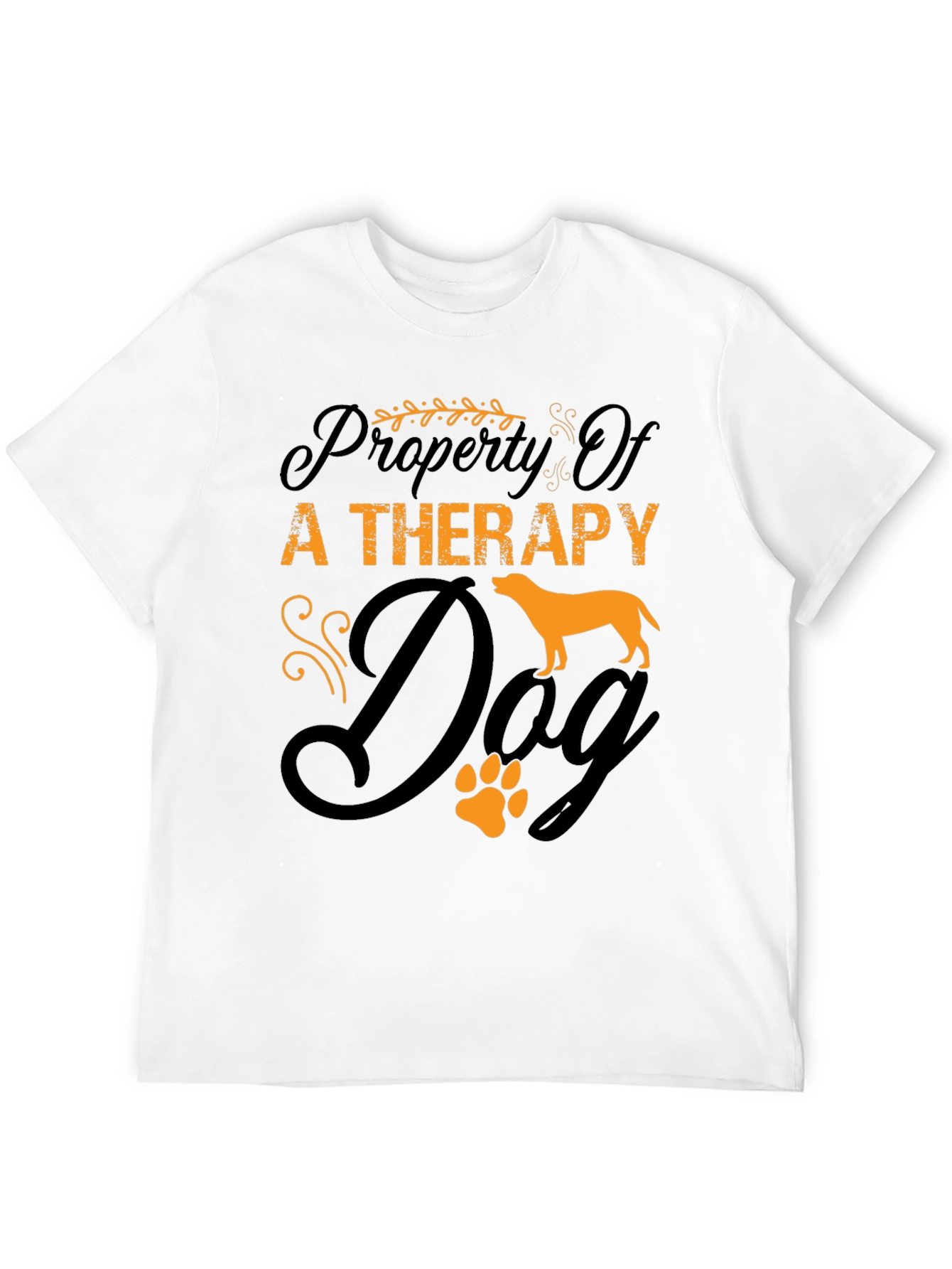 Therapy Dog T-Shirt - Unisex Black Cotton Tee