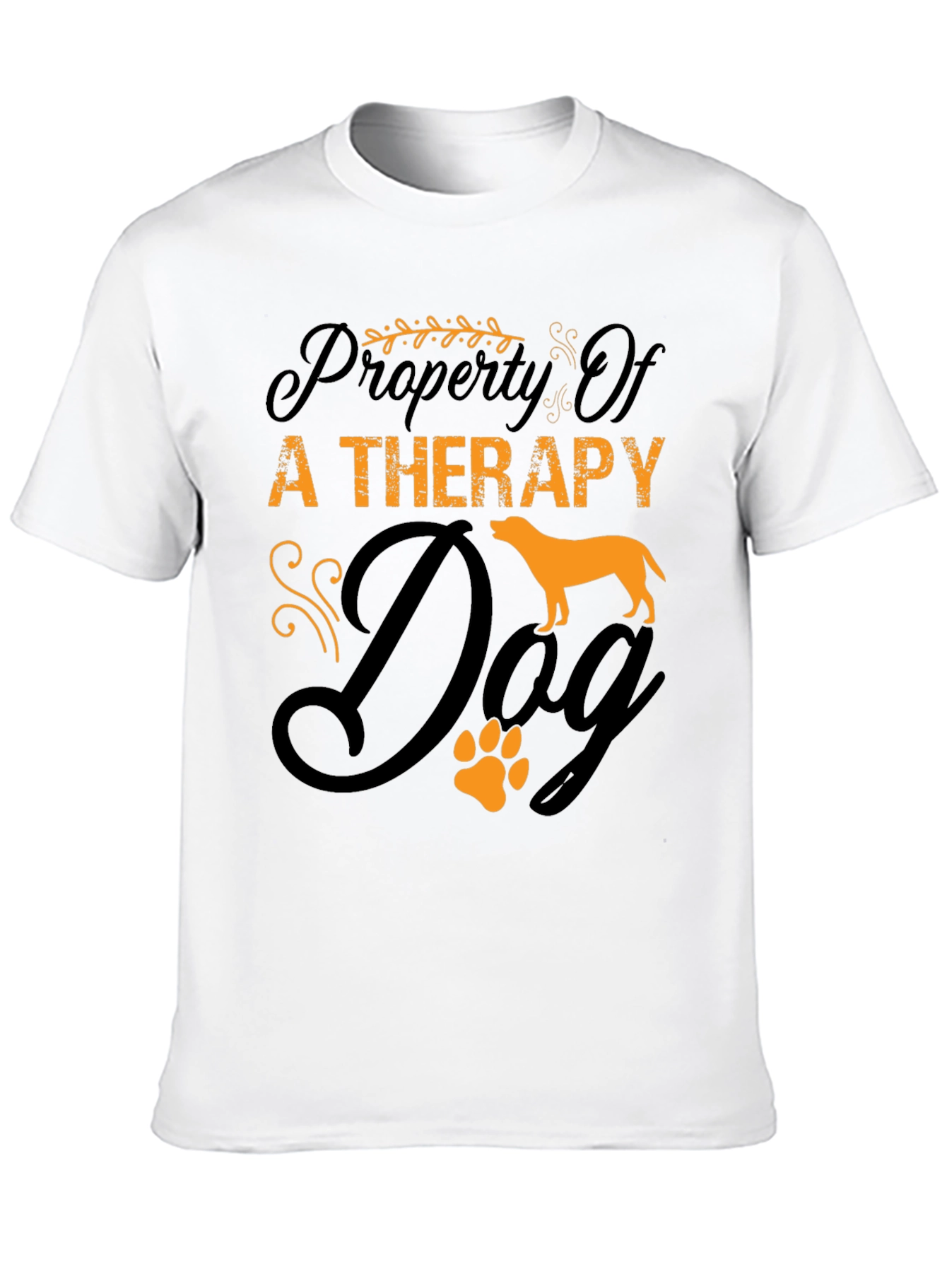 Therapy Dog T-Shirt - Unisex Black Cotton Tee