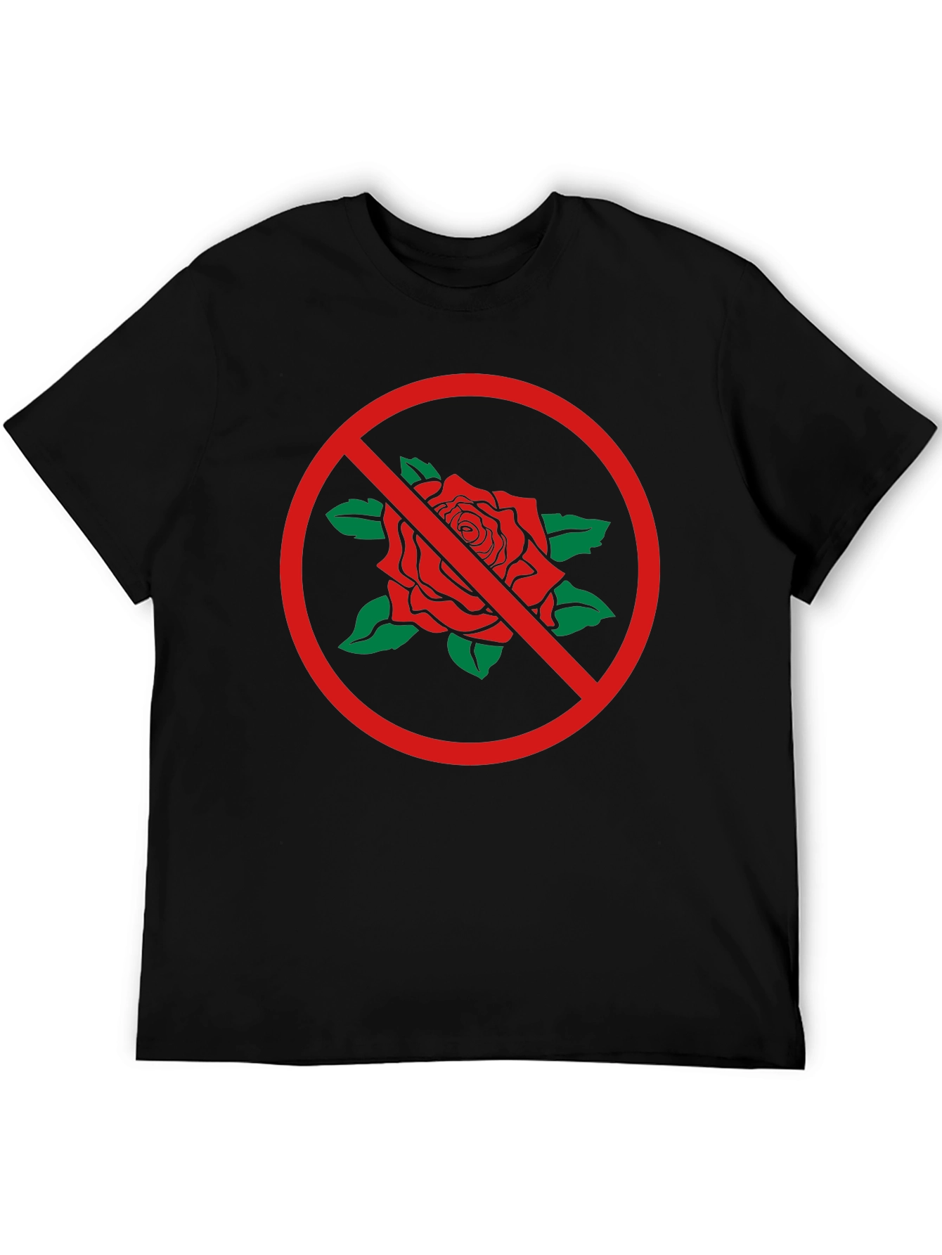 No Roses Graphic Tee - Black Casual T-Shirt
