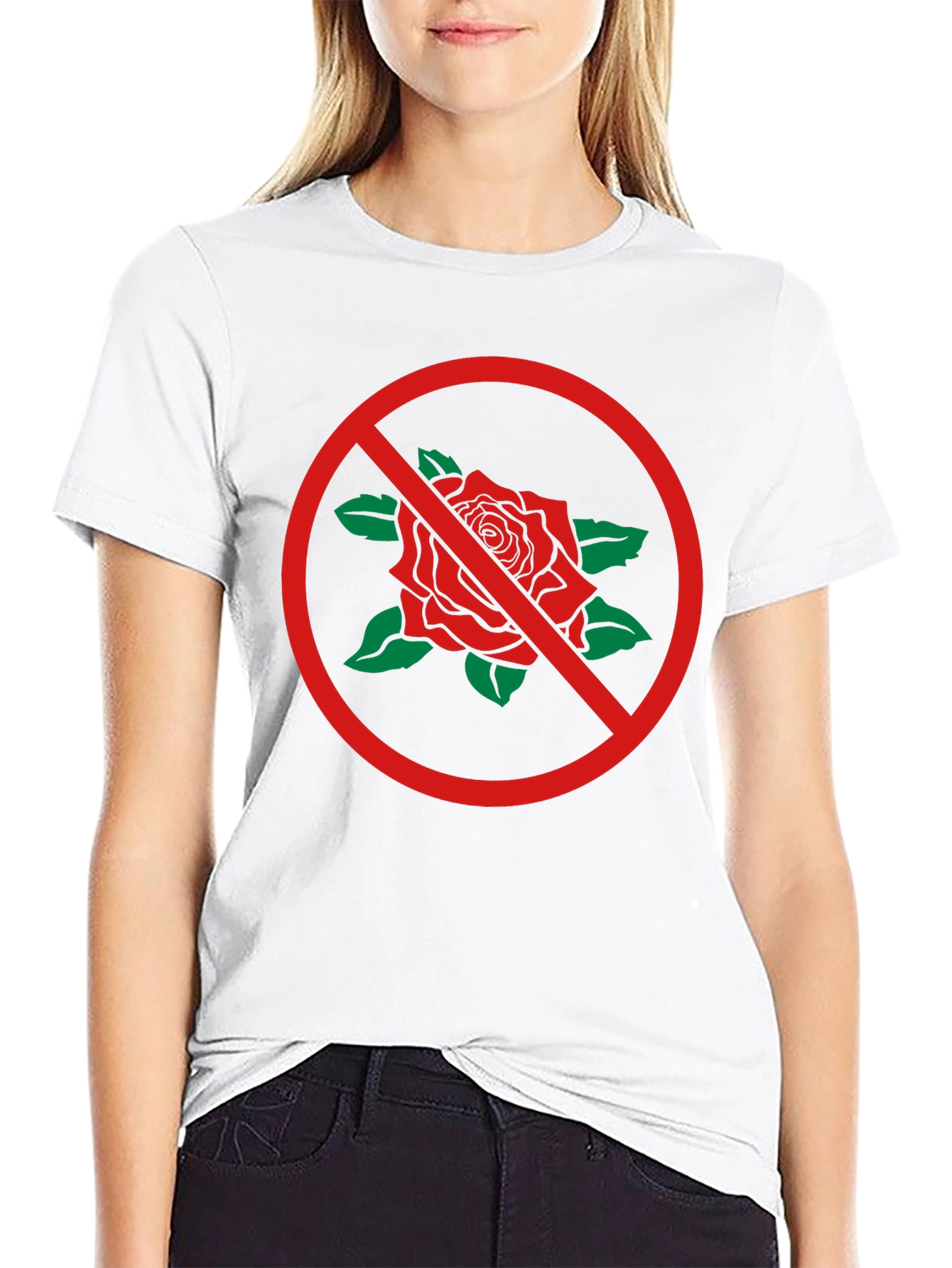 No Roses Graphic Tee - Black Casual T-Shirt
