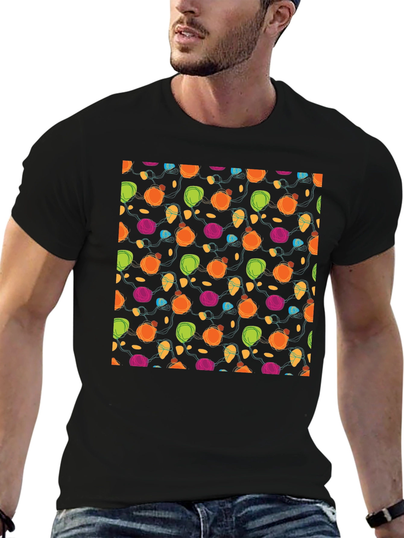 Festive Lights Patterned T-Shirt
