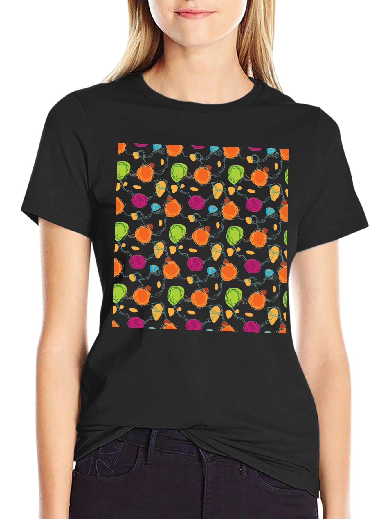 Festive Lights Patterned T-Shirt