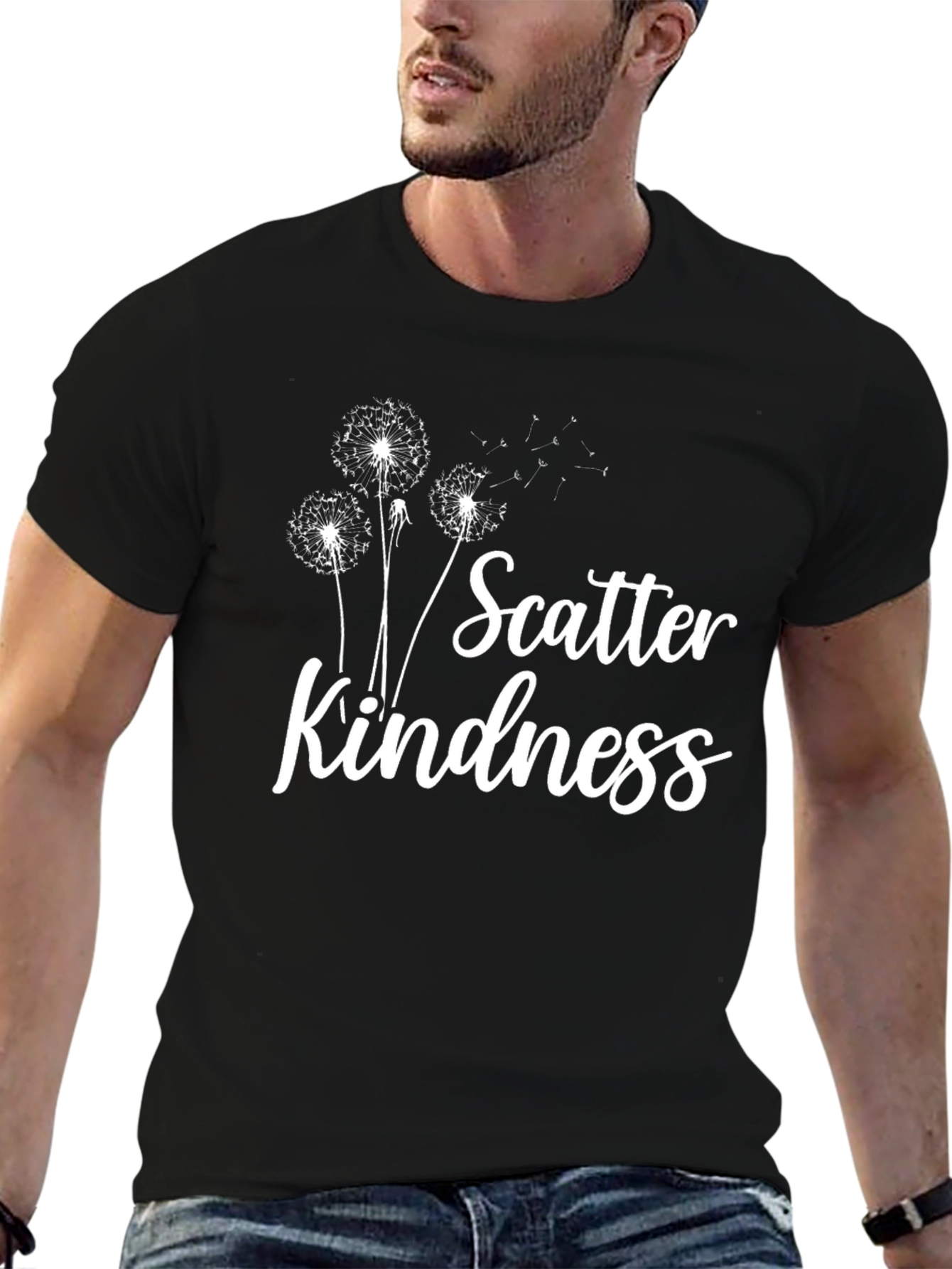 Scatter Kindness Graphic Tee - Black T-Shirt