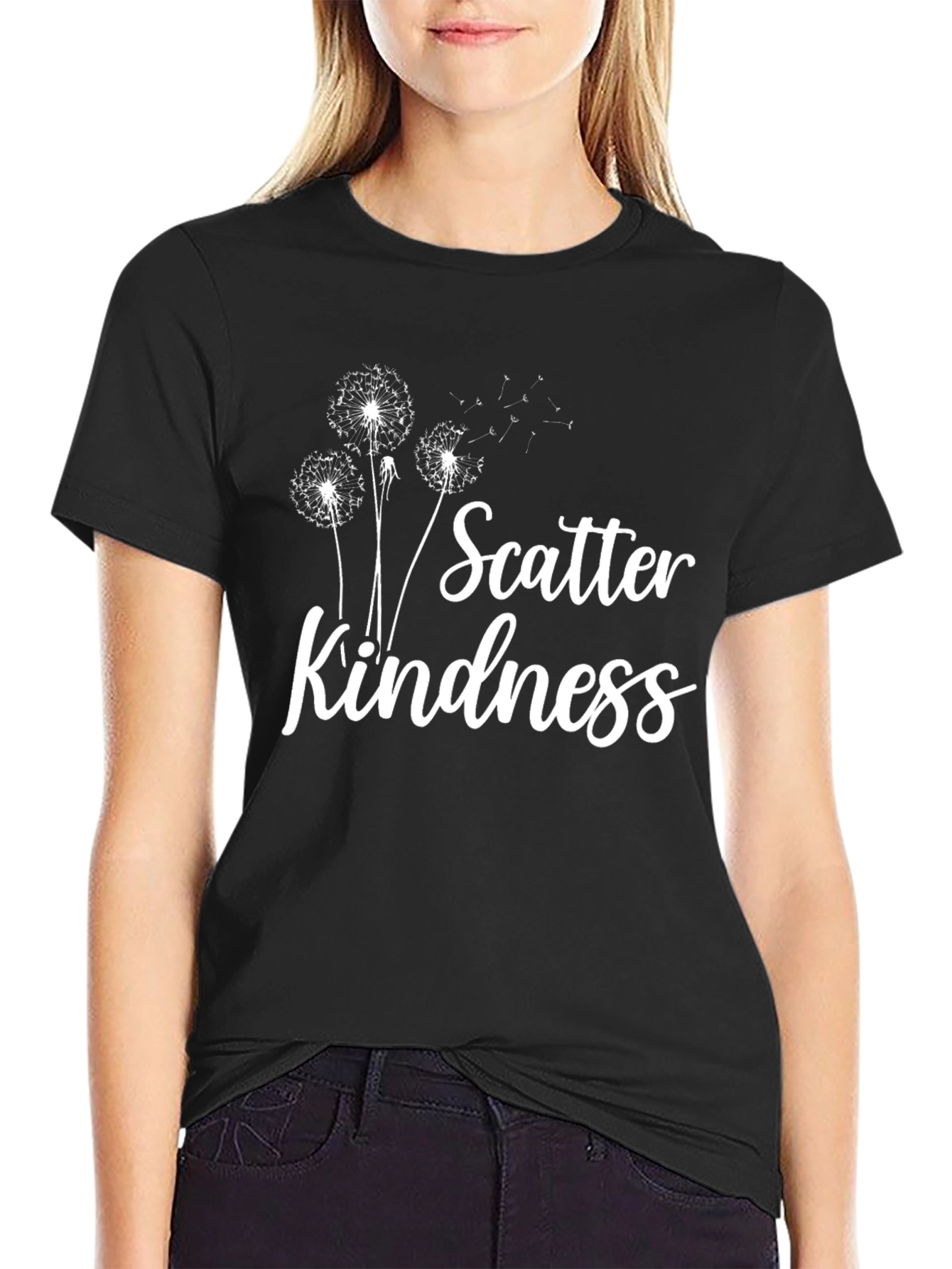 Scatter Kindness Graphic Tee - Black T-Shirt