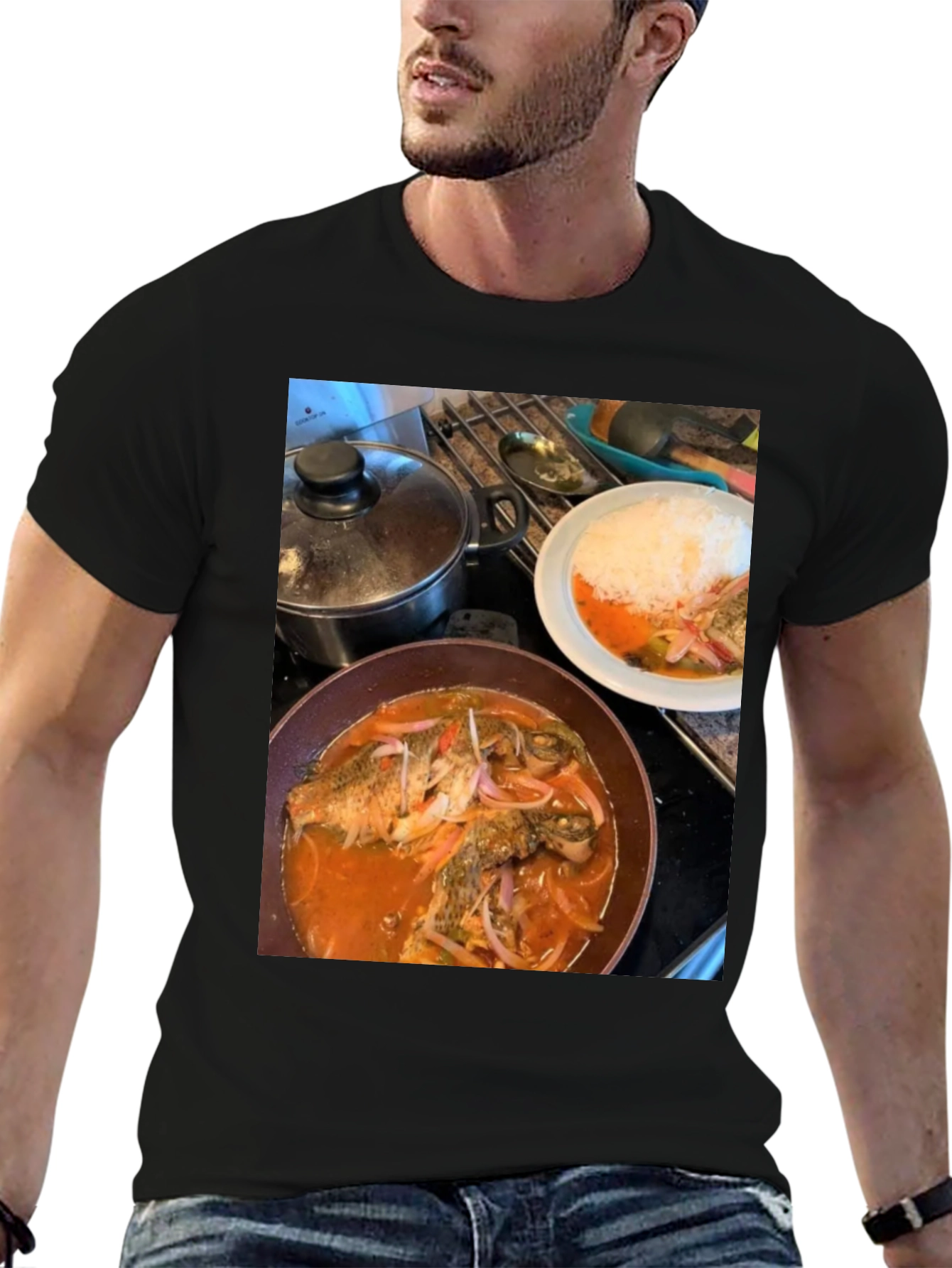 Foodie T-Shirt: Delicious Fish Dish Design