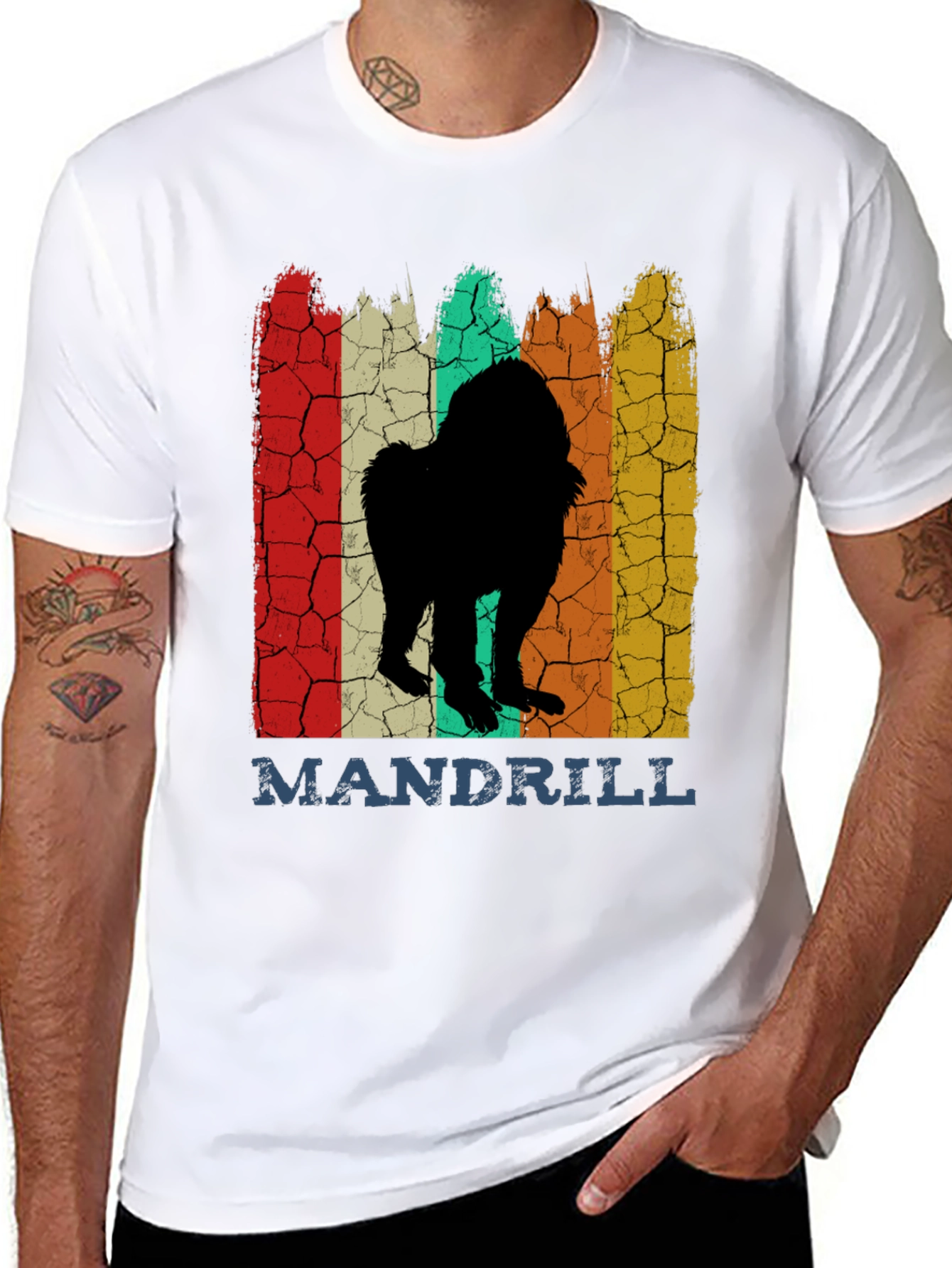 Mandrill Retro Graphic T-Shirt - Classic Crew Neck Tee