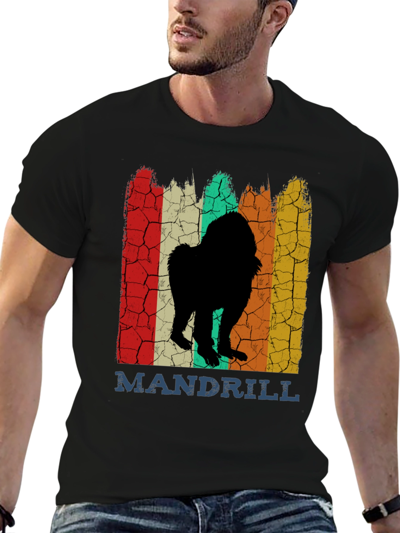 Mandrill Retro Graphic T-Shirt - Classic Crew Neck Tee