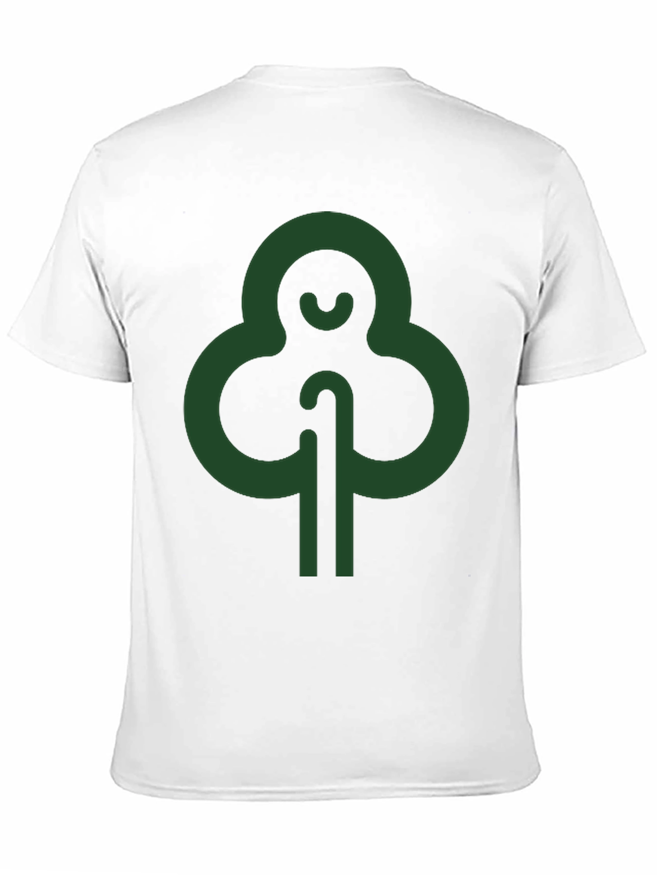 Modern Green Tree Graphic Black T-Shirt
