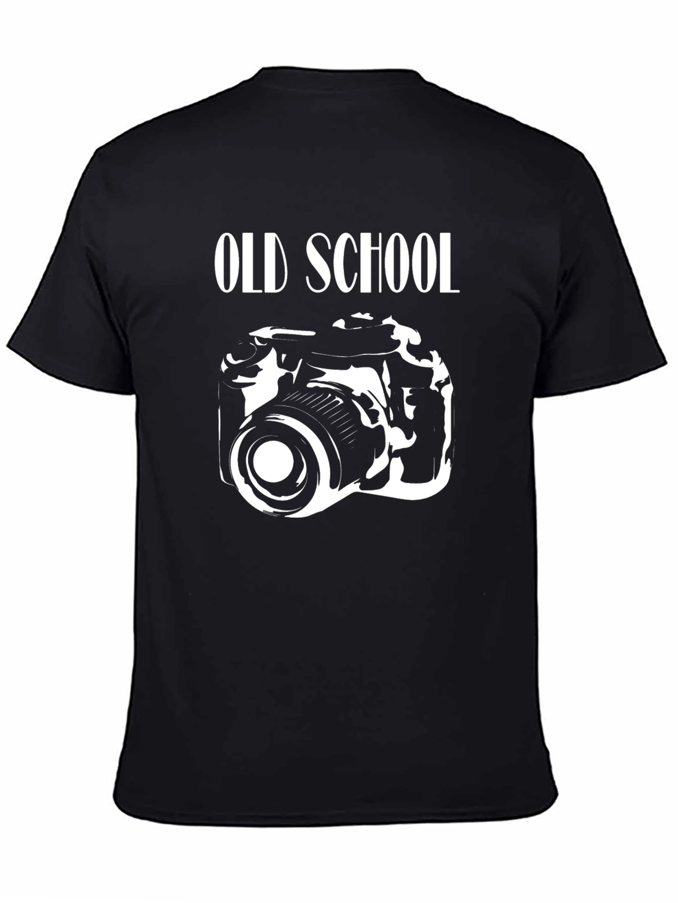 Old School Camera Black Graphic Tee