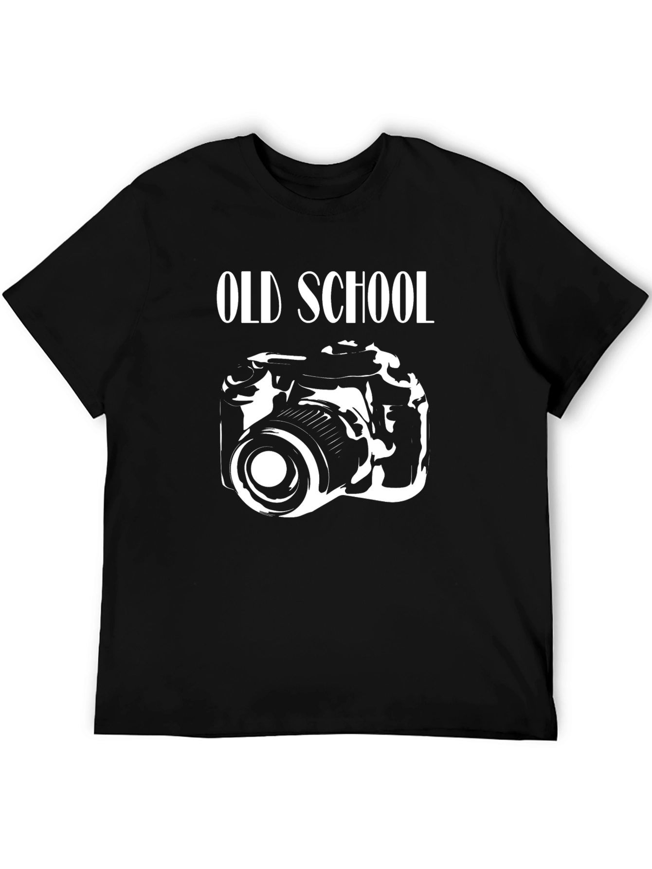 Old School Camera Black Graphic Tee