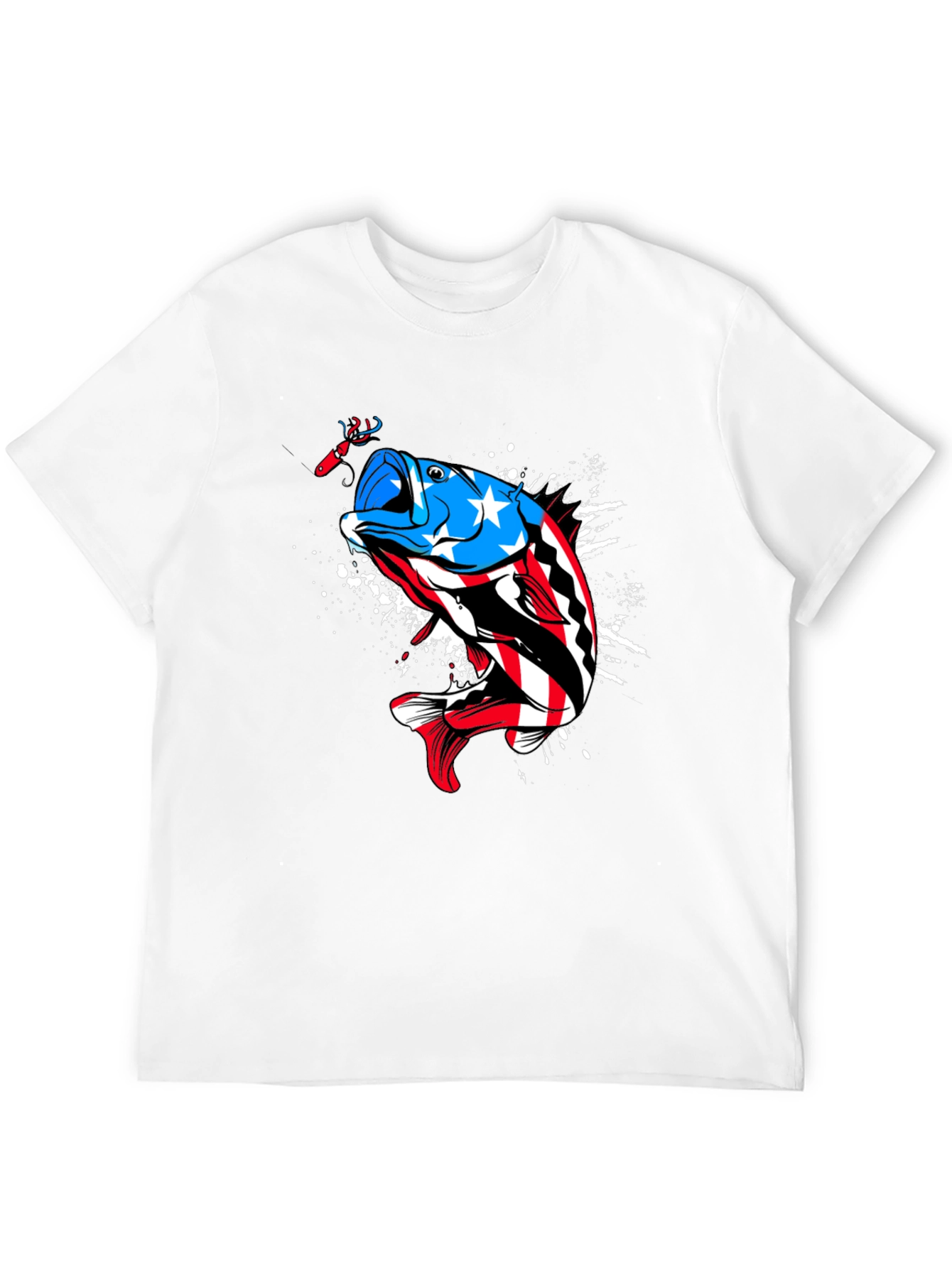 American Flag Bass Fishing Graphic Tee