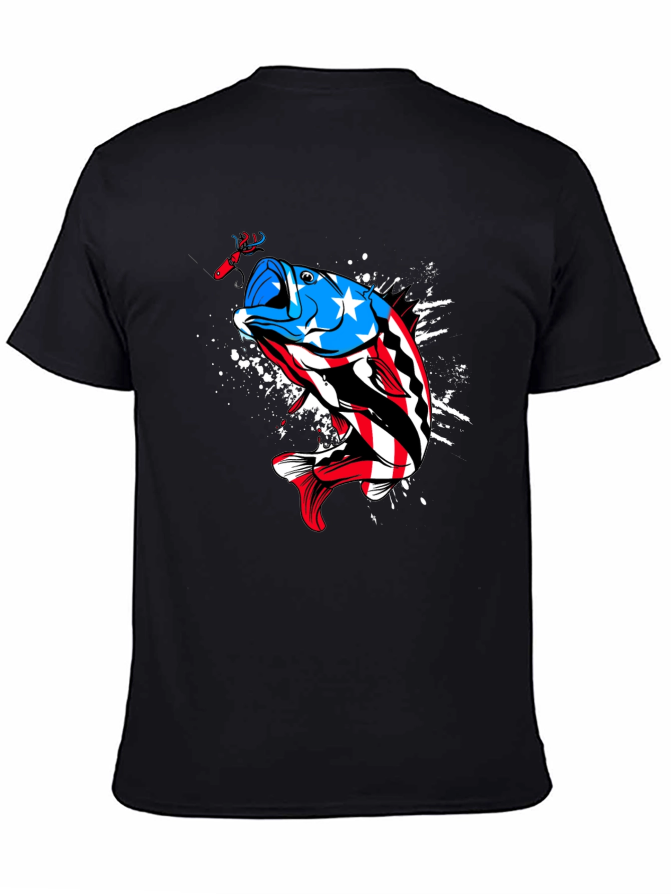 American Flag Bass Fishing Graphic Tee