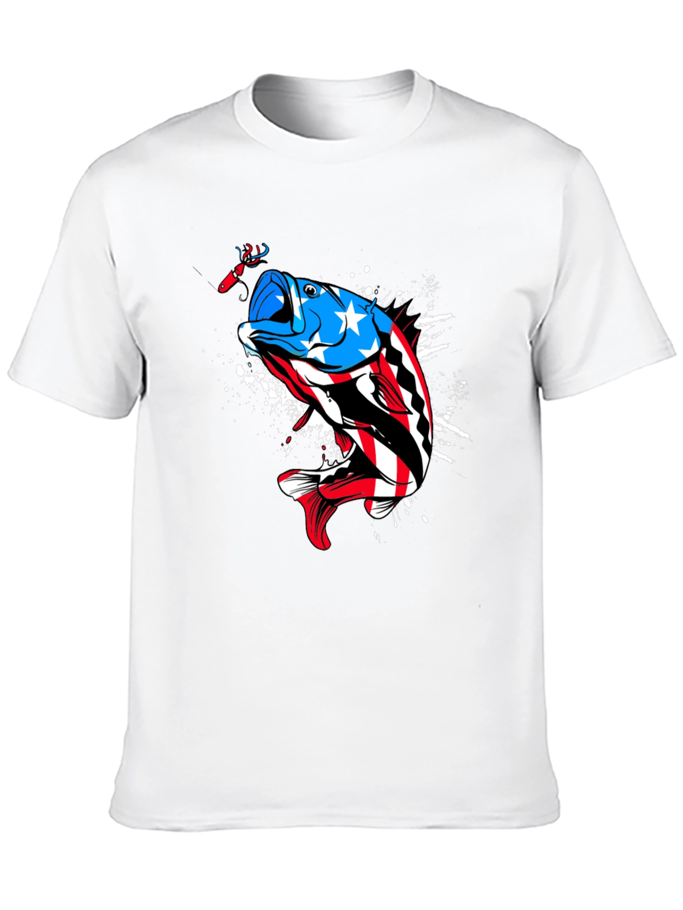 American Flag Bass Fishing Graphic Tee