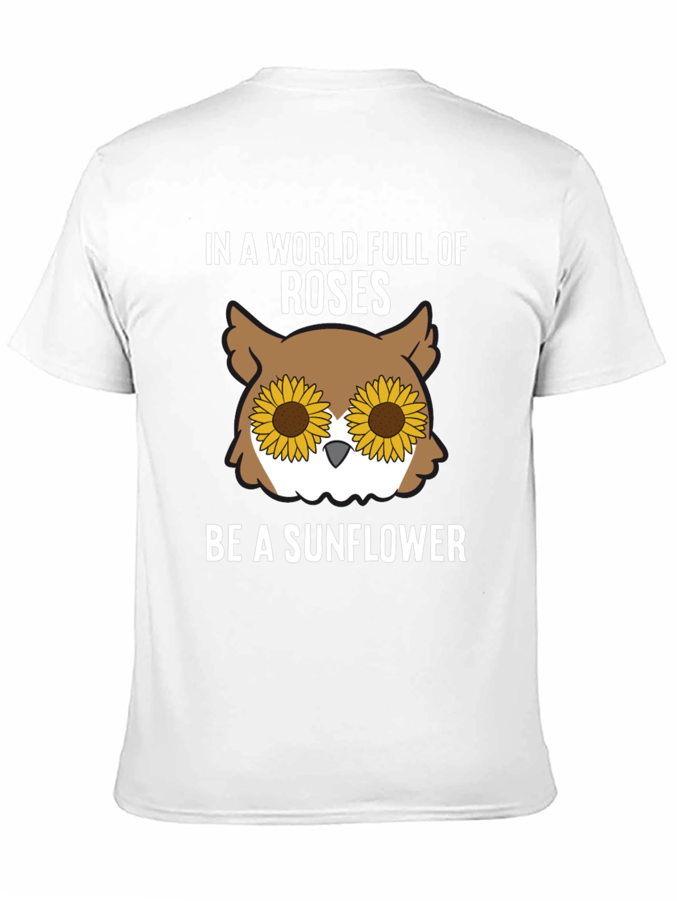 Sunflower Owl Graphic Tee - Be a Sunflower