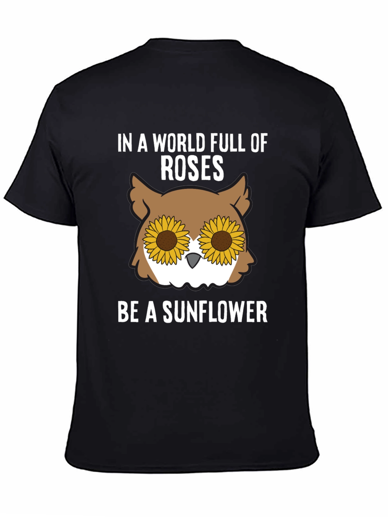 Sunflower Owl Graphic Tee - Be a Sunflower