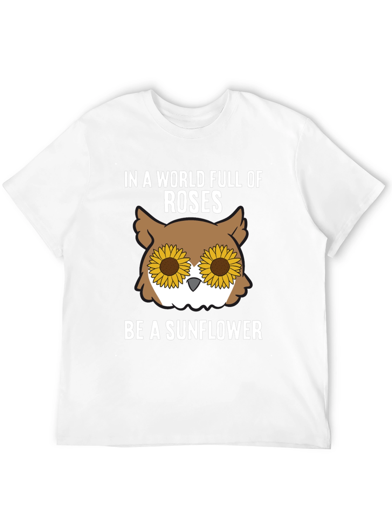 Sunflower Owl Graphic Tee - Be a Sunflower