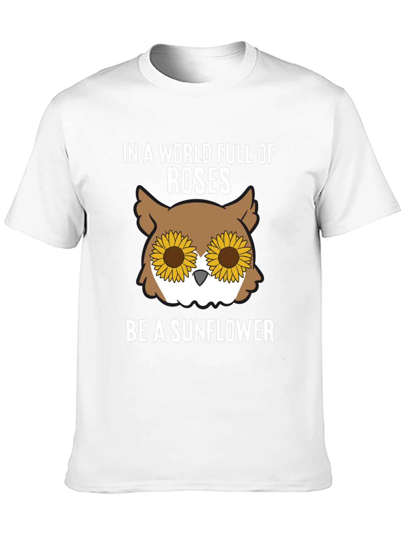 Sunflower Owl Graphic Tee - Be a Sunflower