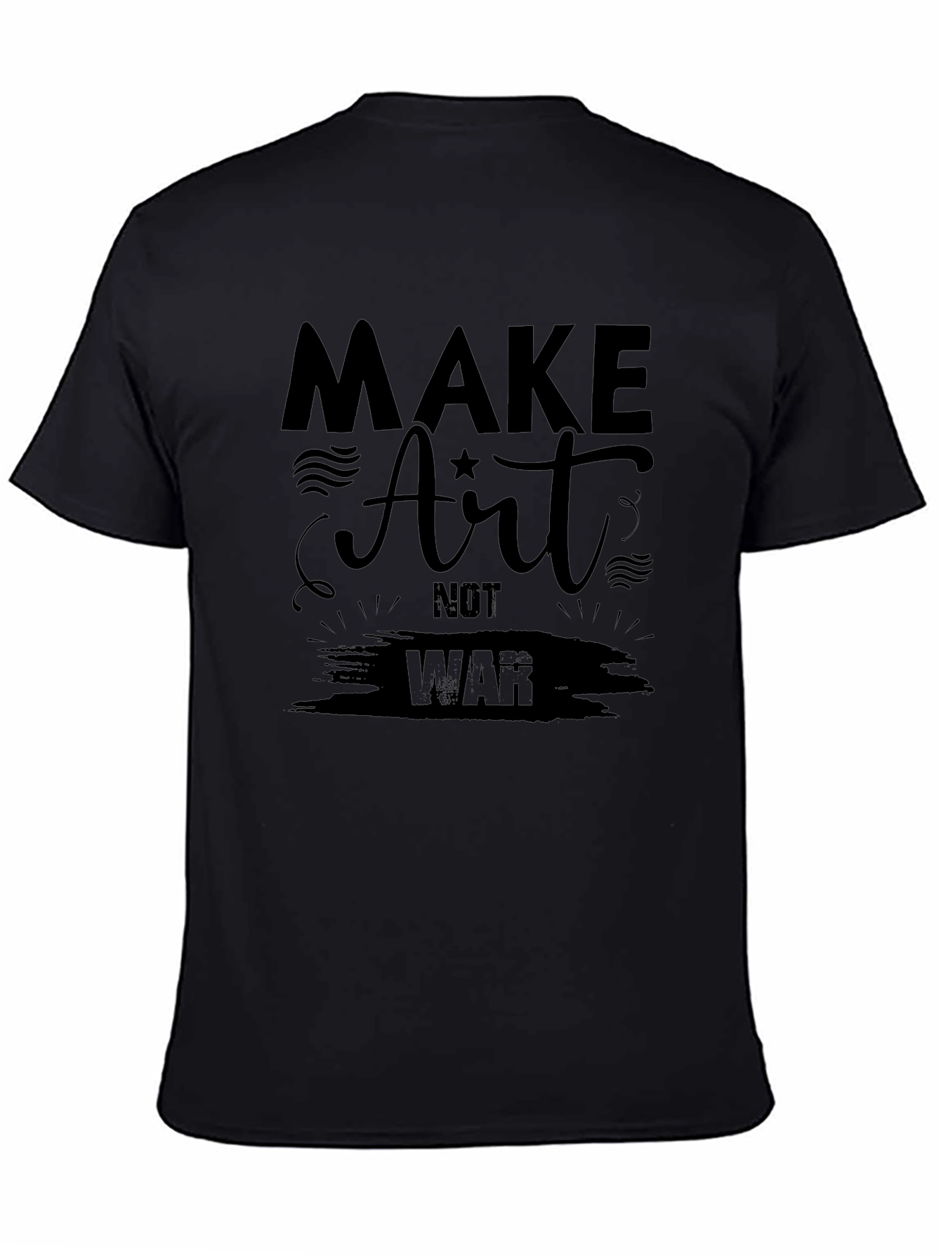 Make Art Not War Graphic Tee - Black
