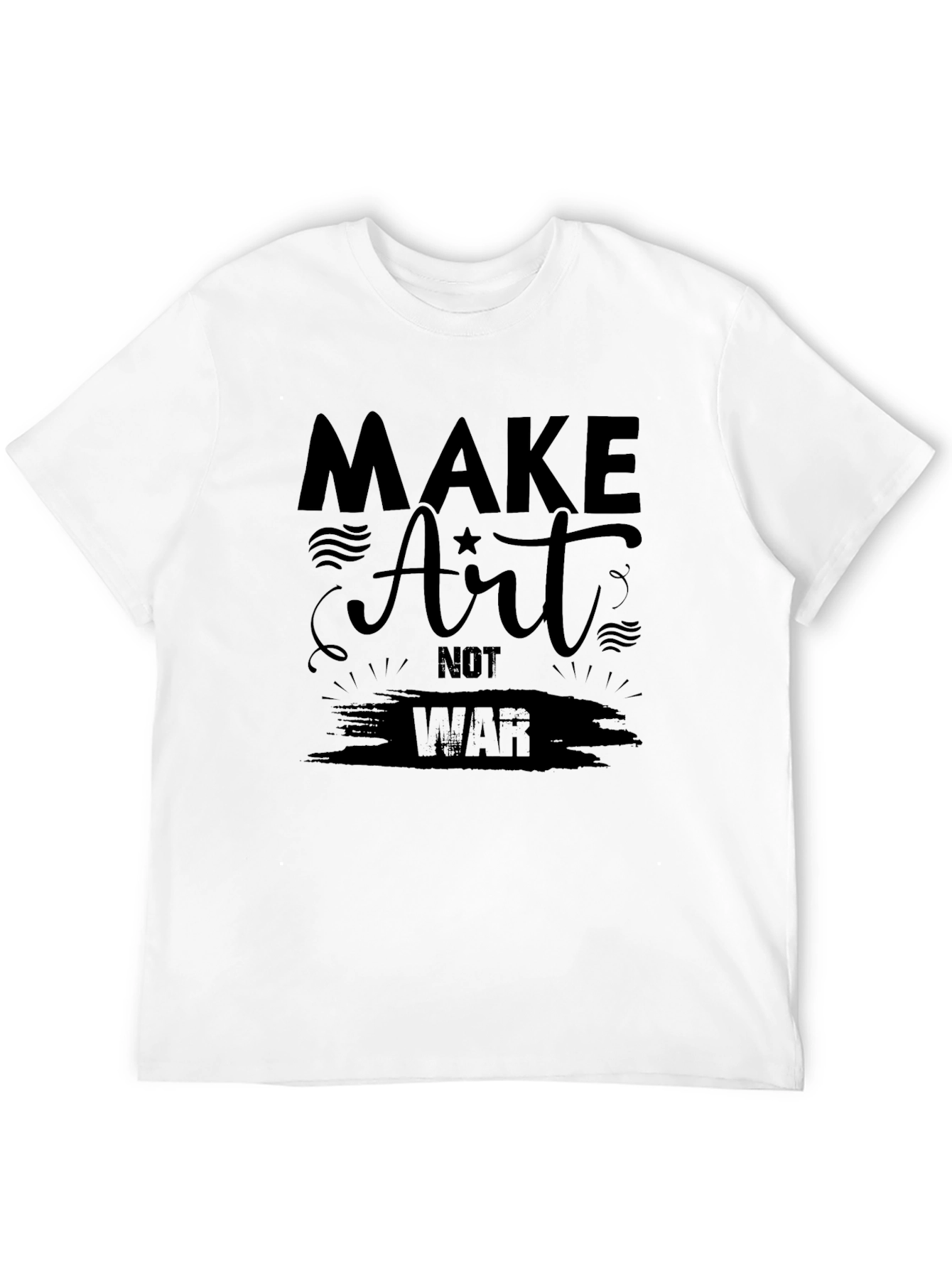 Make Art Not War Graphic Tee - Black