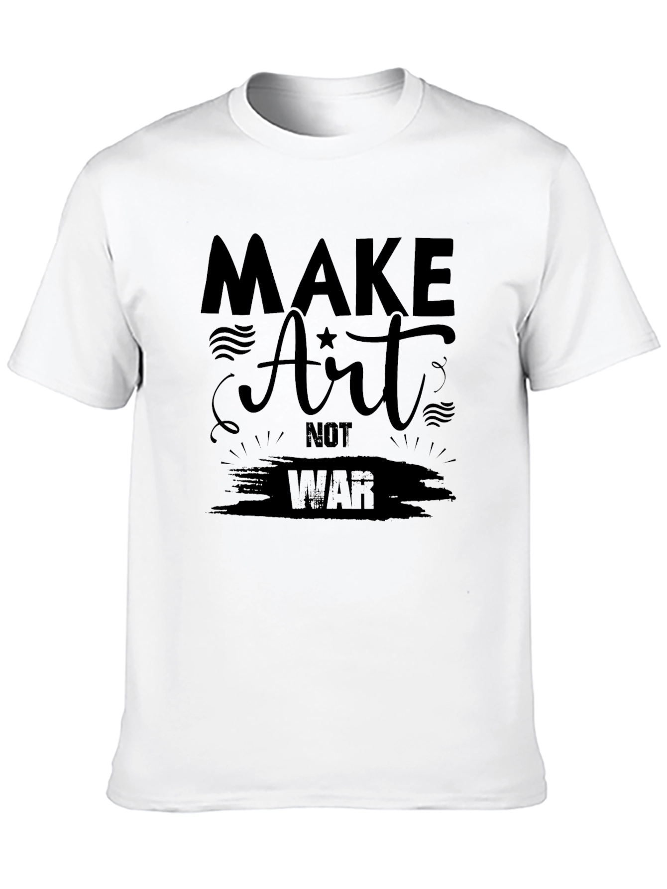 Make Art Not War Graphic Tee - Black