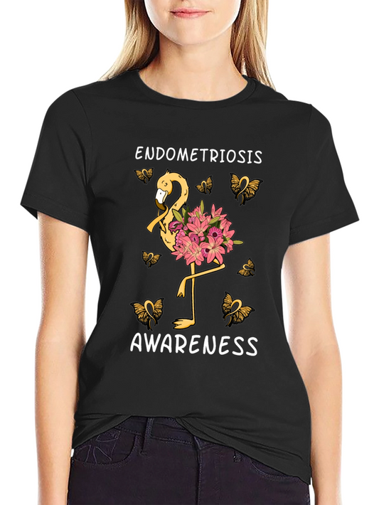 Endometriosis Awareness Flamingo T-Shirt