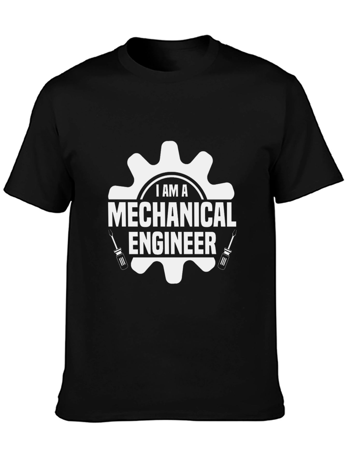 Mechanical Engineer T-Shirt - Black - Gear Design