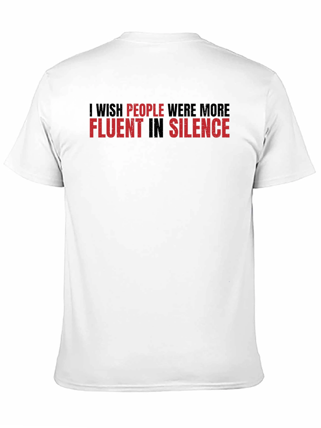 Fluent in Silence Graphic Tee - Black Cotton T-Shirt