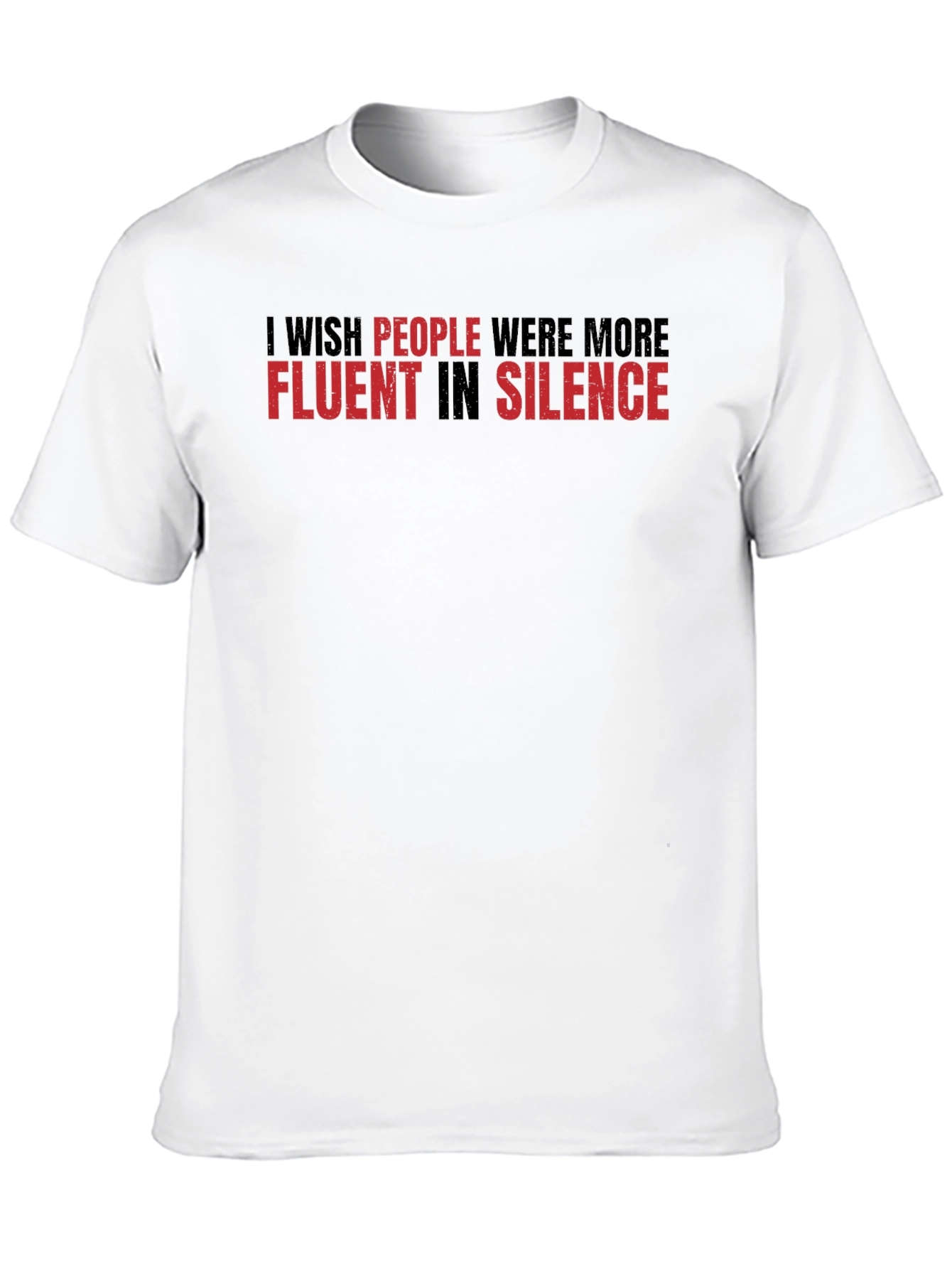 Fluent in Silence Graphic Tee - Black Cotton T-Shirt