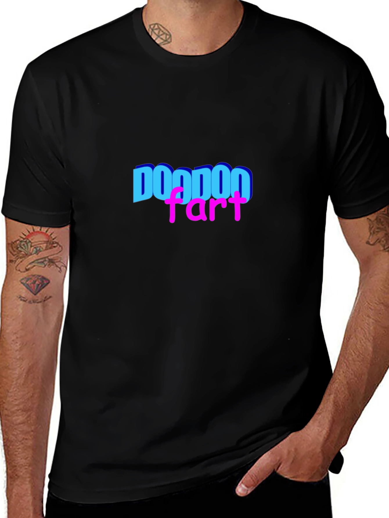 Doodoo Fart Graphic Tee - Black Casual T-Shirt