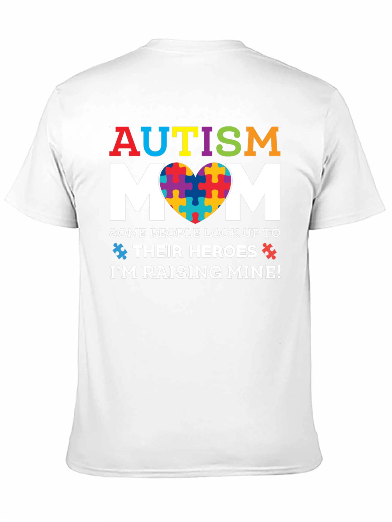 Autism Mom Puzzle Piece Heart T-Shirt