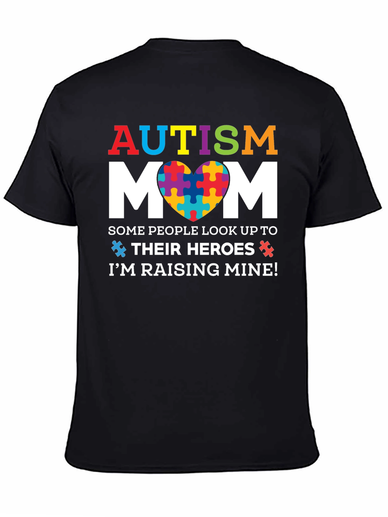 Autism Mom Puzzle Piece Heart T-Shirt